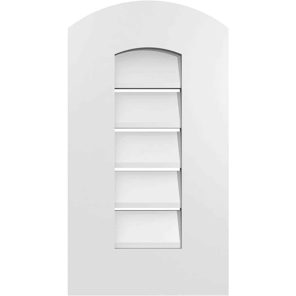 Ekena Millwork GVPAR12X2201SF 12-Inches x 22-Inches Off-white Round top PVC Gable Louver Vent