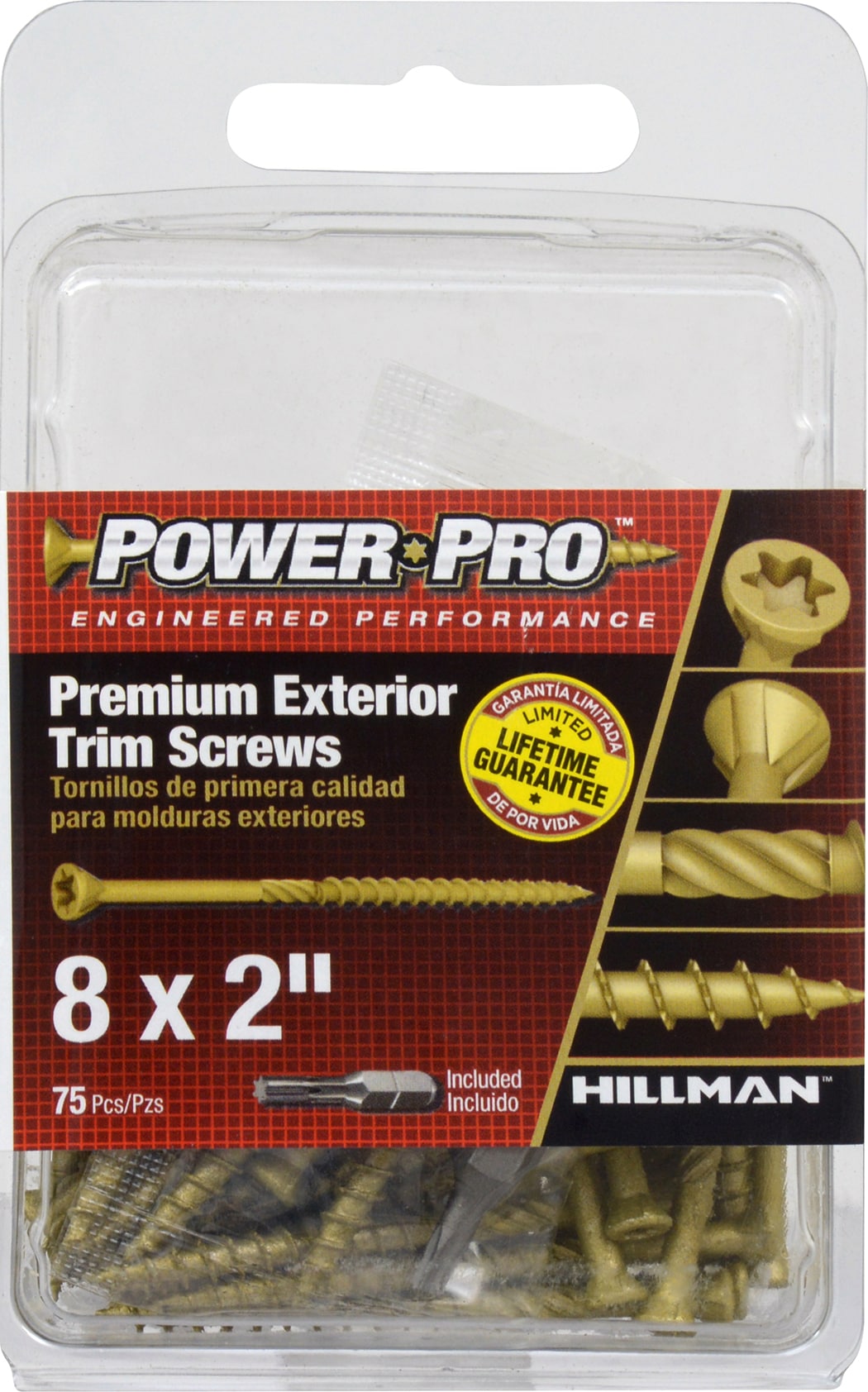 Power Pro 42502 #8 x 2-in Bronze Interior/Exterior Trim screws ( 75 -Per Box )