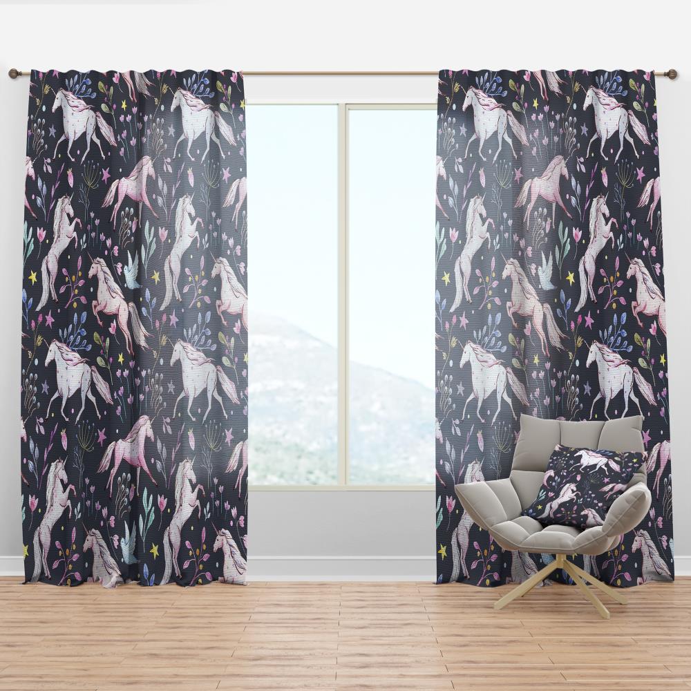 Designart CTN18673-52-63 63-in Black Room darkening Thermal lined Rod pocket Single curtain panel
