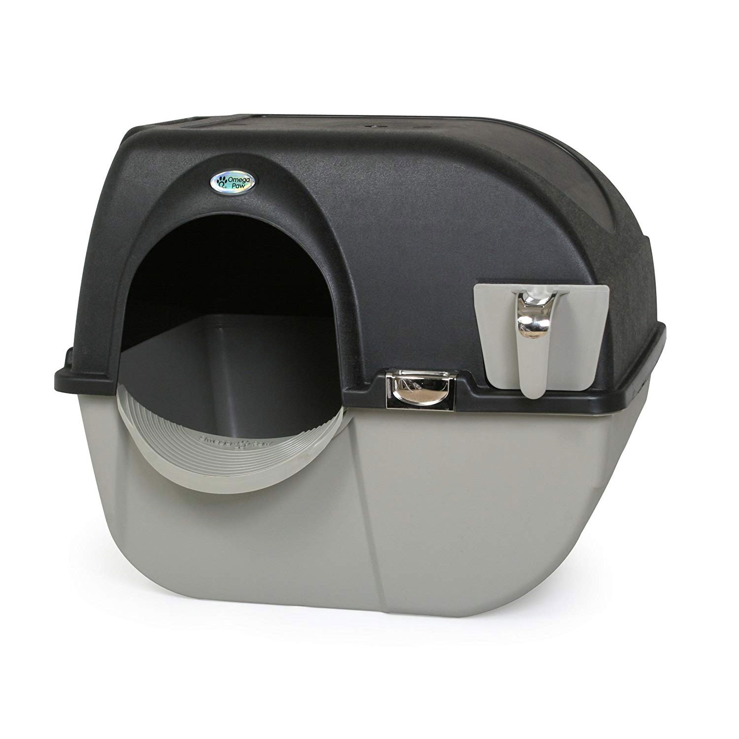 Omega Paw  EL-RA20-1 Elite Roll  FeetN Clean Self Cleaning Litter Box Large Black