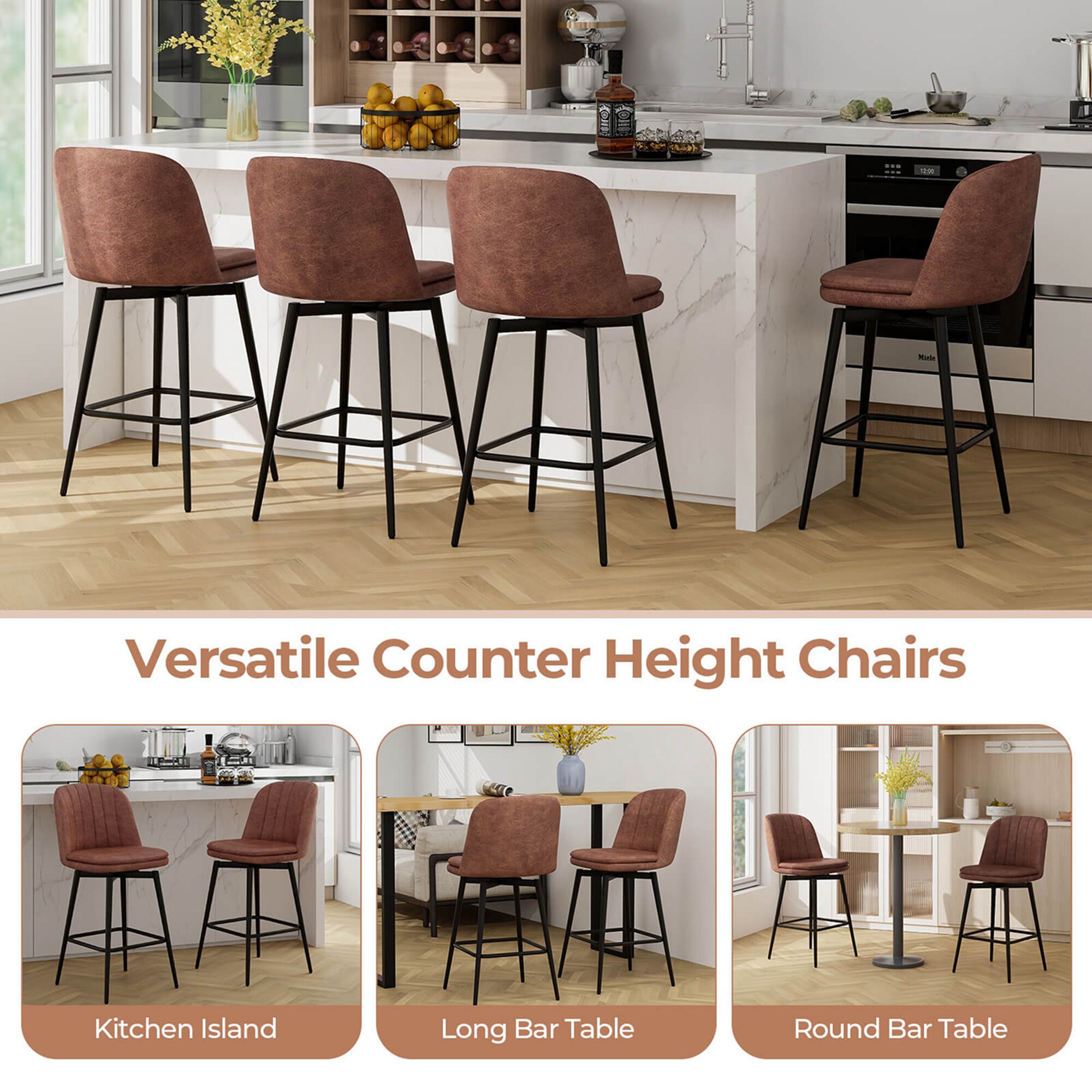 Costway HCST02691 stools - View #3