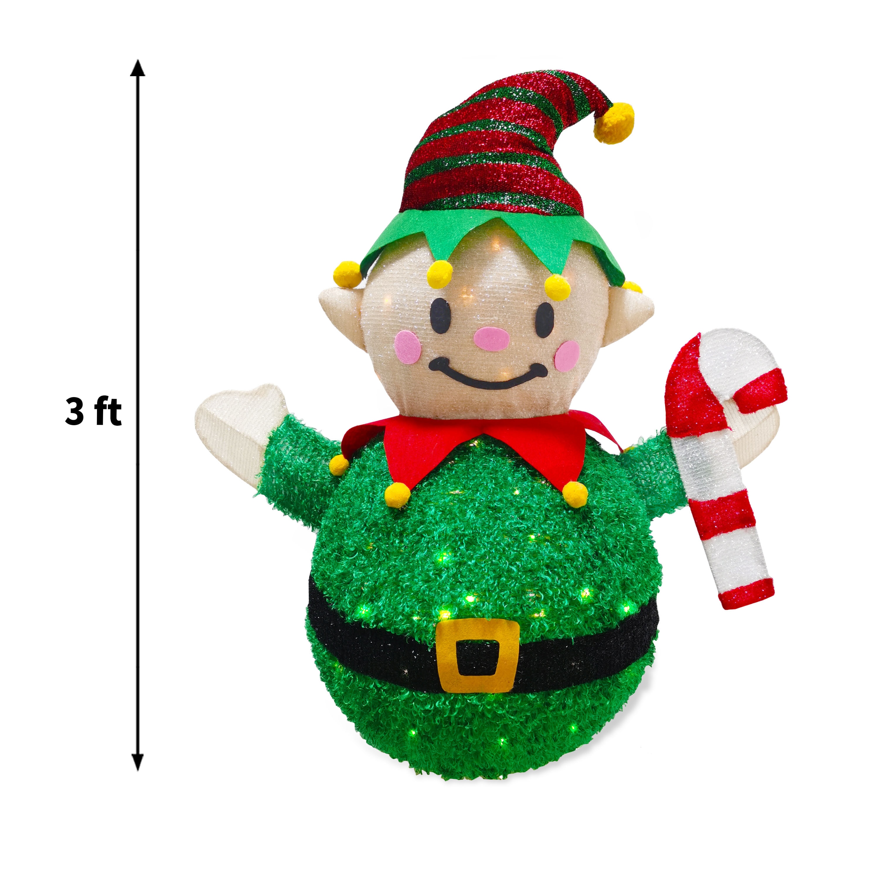 Joiedomi 36-in Elf Free Standing Decoration With White LED Lights At ...