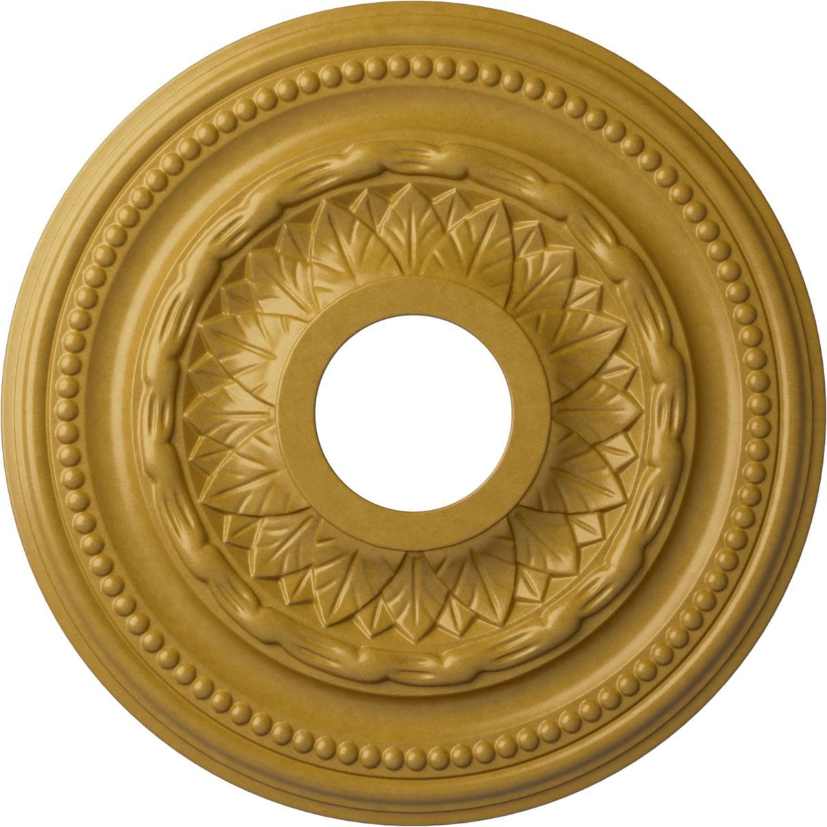 Ekena Millwork CM15GAIGS Galway 15.75-in W x 15.75-in L Painted Iridescent Gold Polyurethane Whole Ceiling Medallion