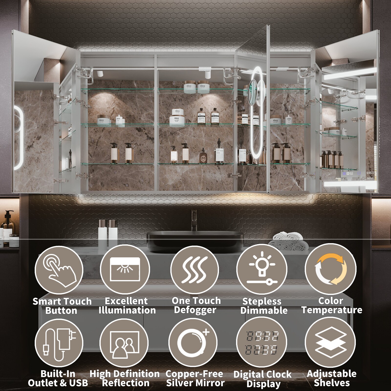 WELLFOR EX-V11MD6036 Bathroom-Medicine-Cabinets - View #6