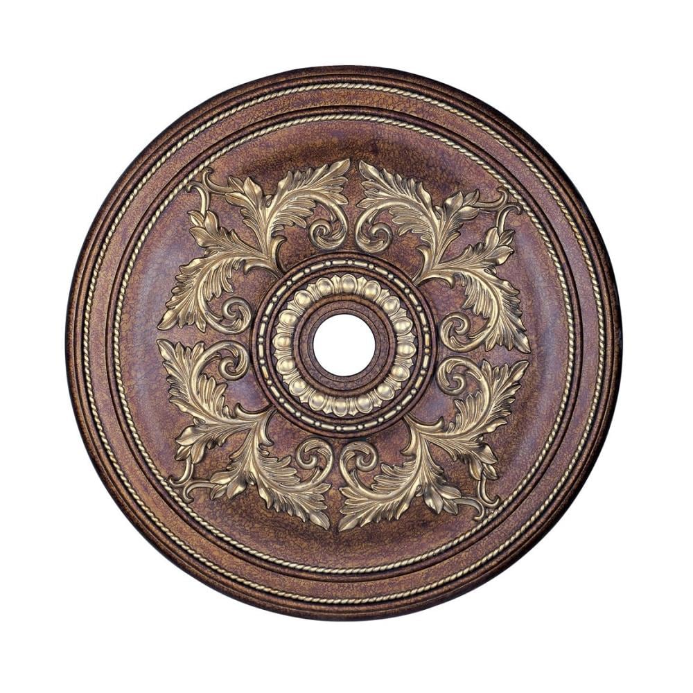 Livex Lighting 8211-64 40-in W x 40-in L Traditional Palatial Bronze Polyurethane Ceiling Medallion