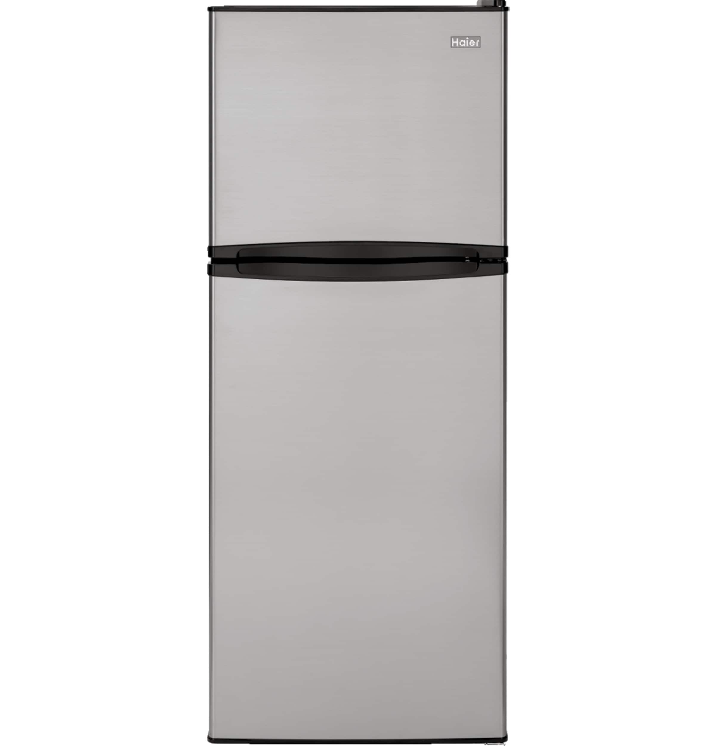 Haier 9.8-cu ft Counter-Depth Top-Freezer Refrigerator ( Stainless )