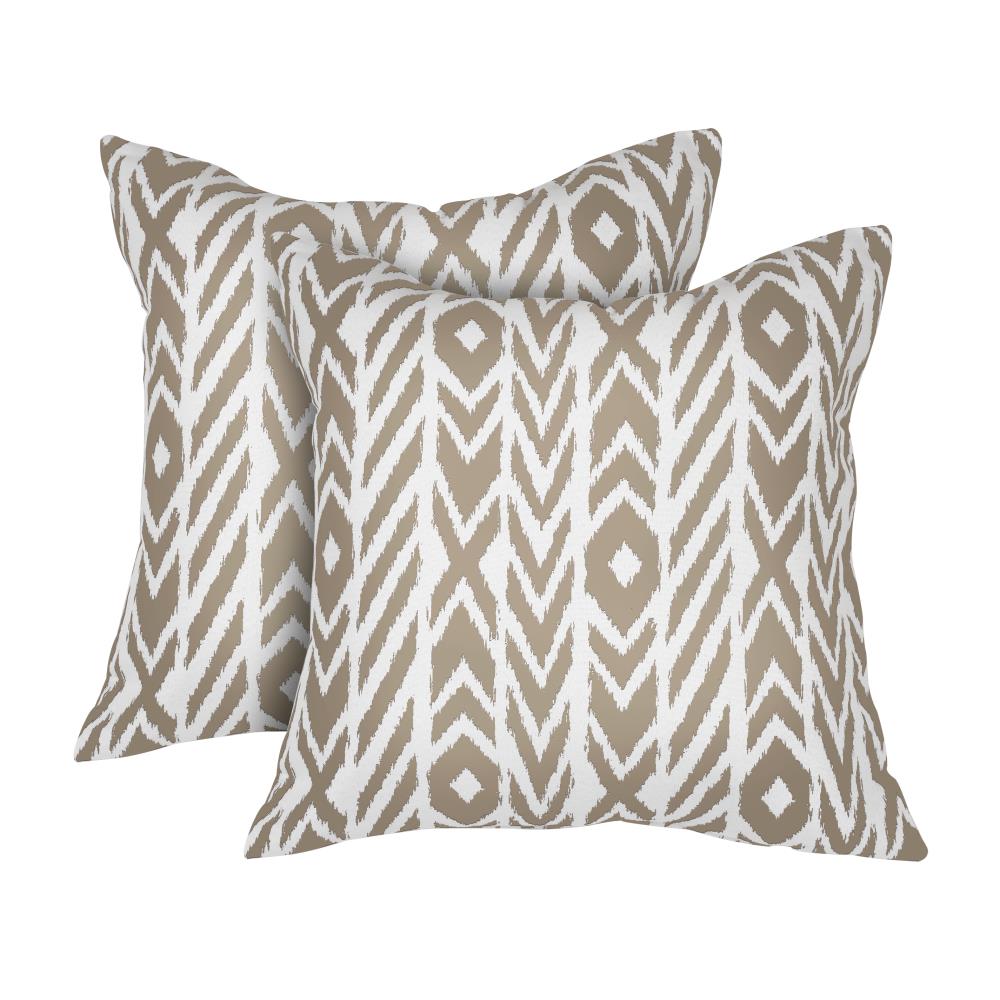 Astella KT2-TP24-FA44 Pacifica 2-Pack Ikat Fire Island Hemp Square Throw Pillow
