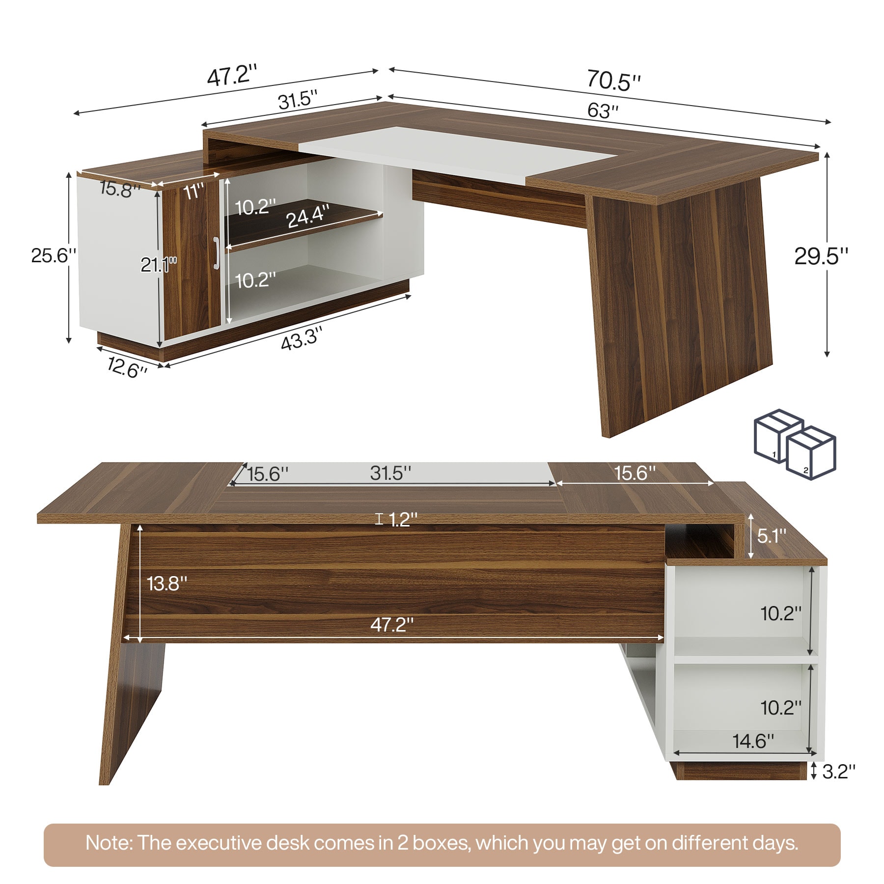 Tribesigns LWFD-F2018 Office-Tables - View #6