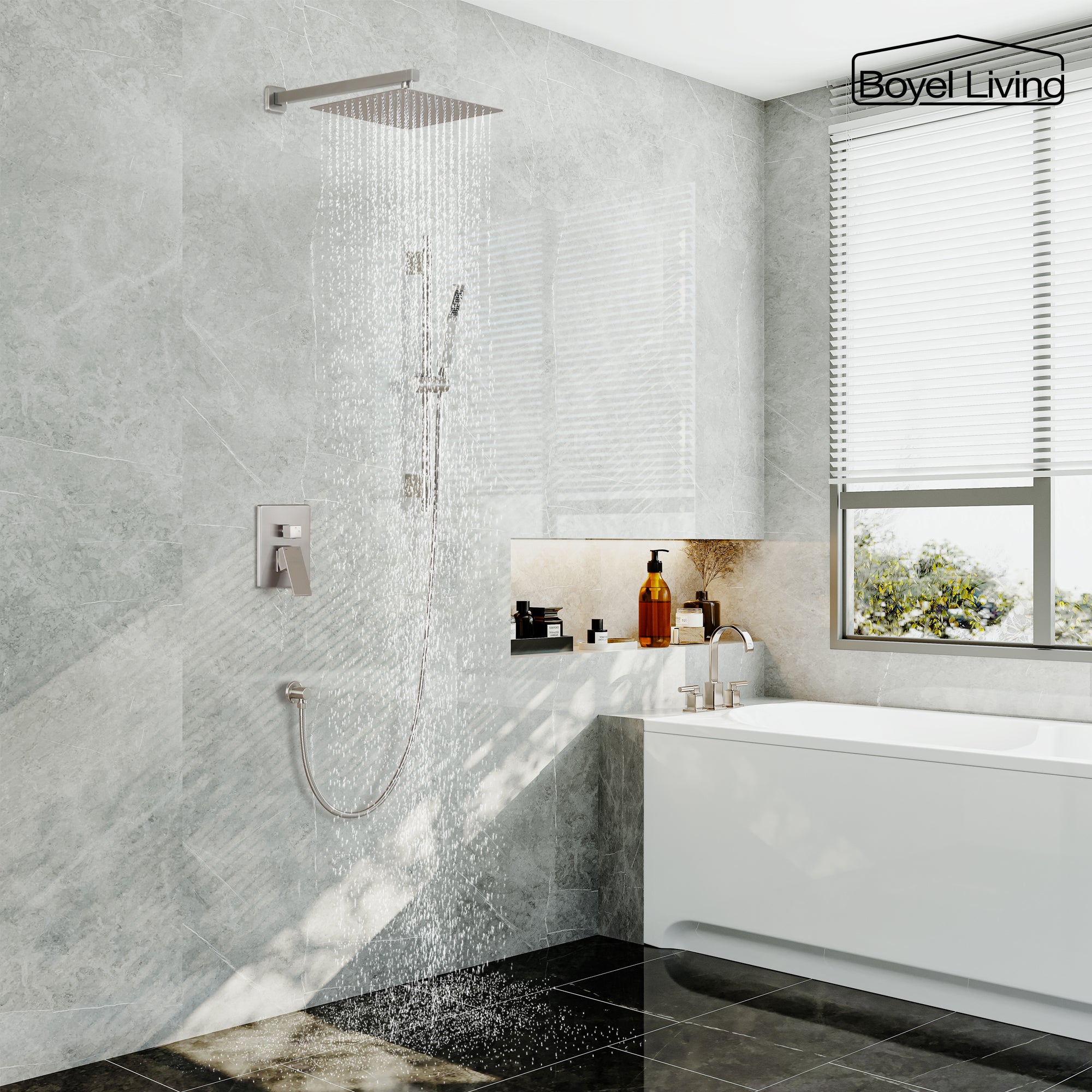 Boyel Living MS-A3808-12BN Showerhead-Bar-Panels - View #4