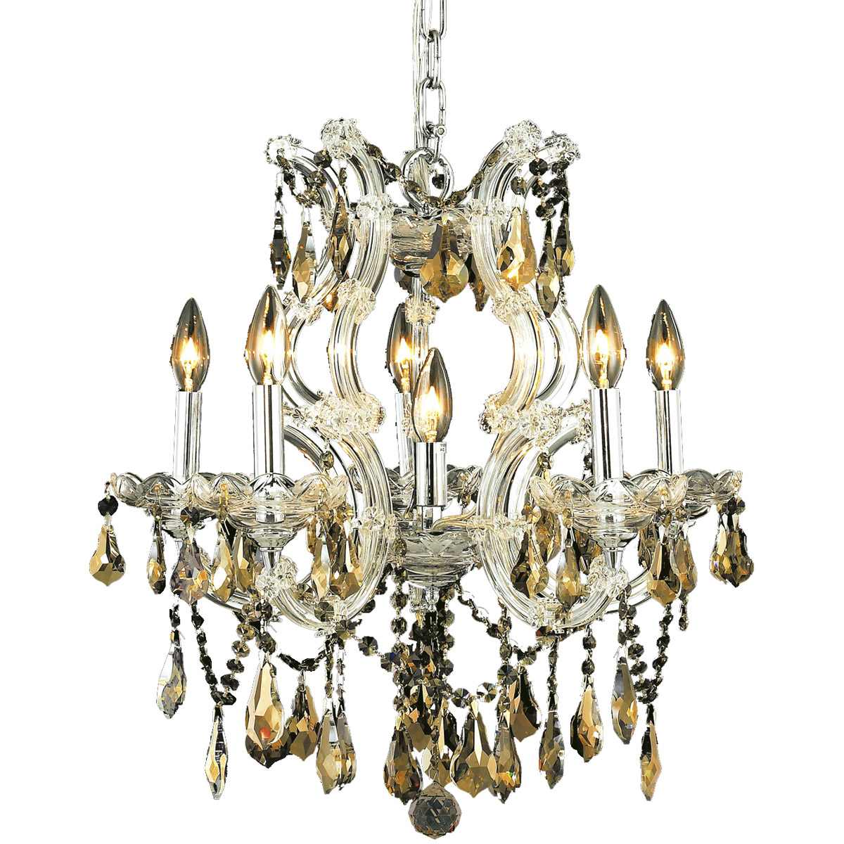 Elegant Lighting  2801D20C-GT/RC Maria Theresa Mini Chandelier Chrome