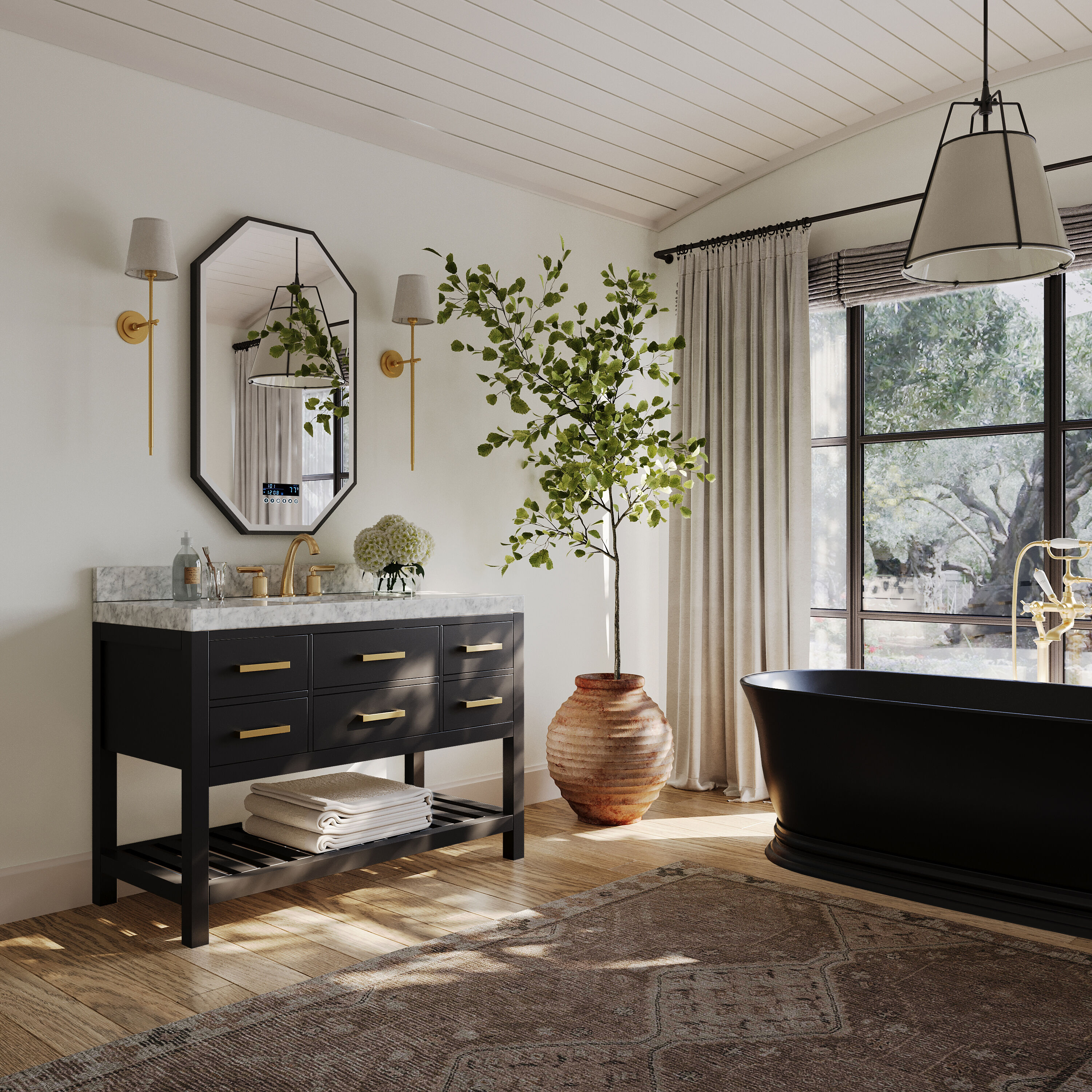 Ancerre Designs VTSELIZABETH48BOCWGD Bath-Vanity-Combo - View #8
