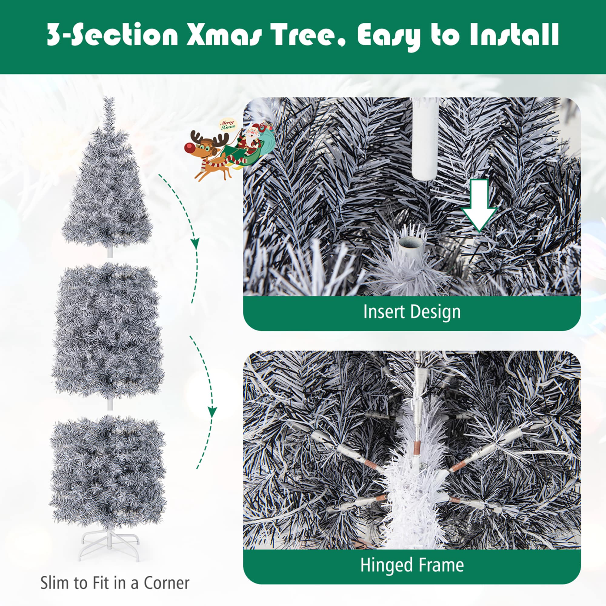 Costway LWS00671 Artificial-Christmas-Trees - View #6