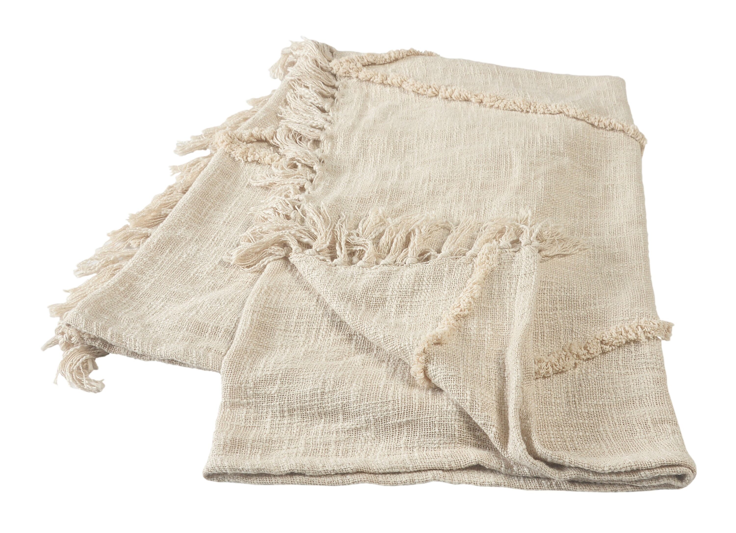 Cream cotton online blanket