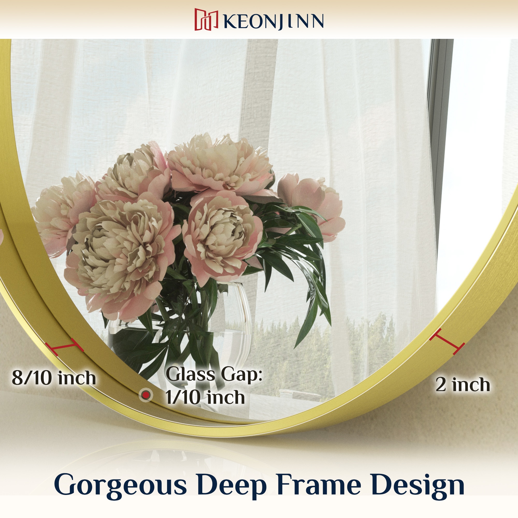 Keonjinn LW-JZ-YXJSK-R60GD Decor-Mirrors - View #4