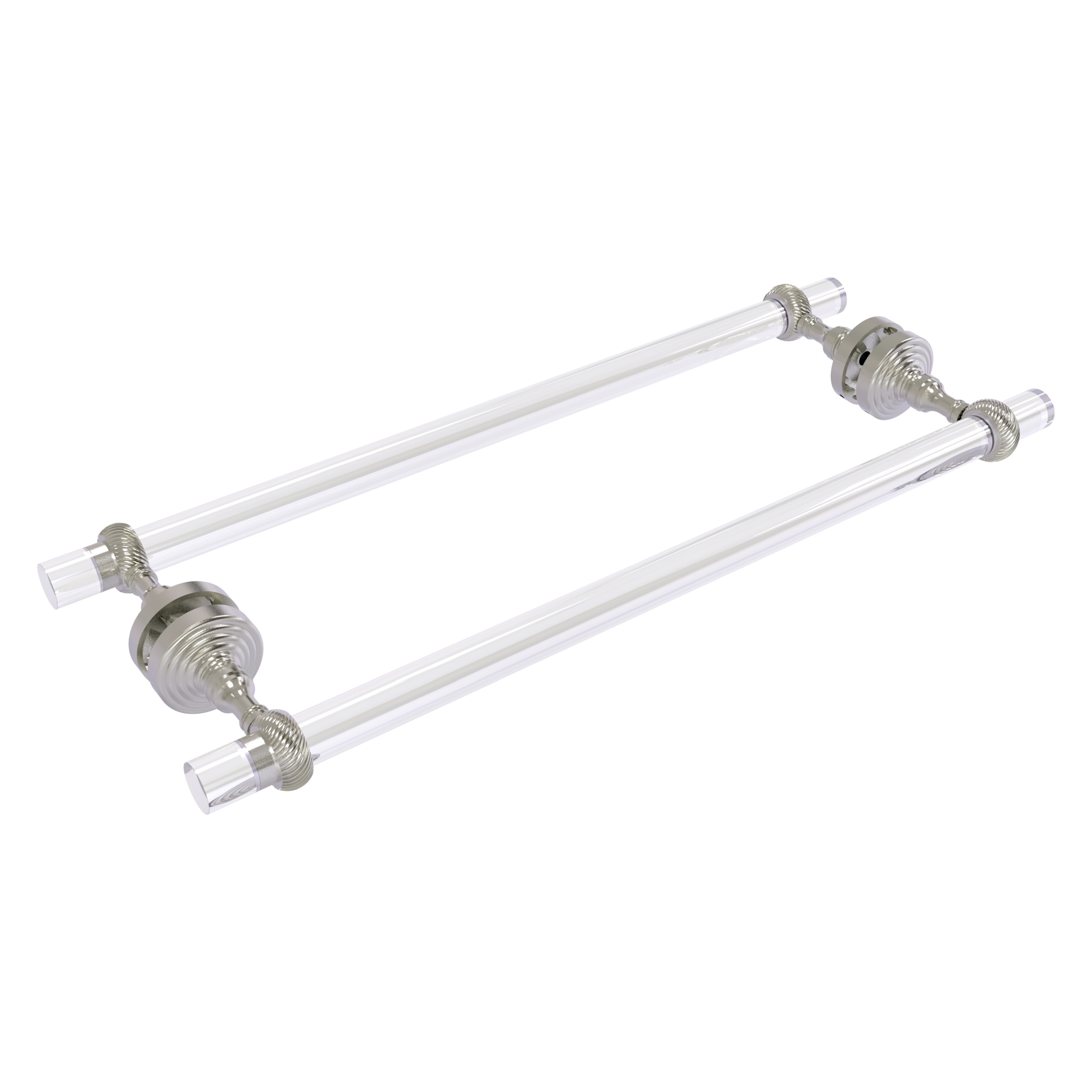 Allied Brass PG-41T-BB-18-SN Pacific Grove 18-in double Satin Nickel Wall mount Double Towel Bar