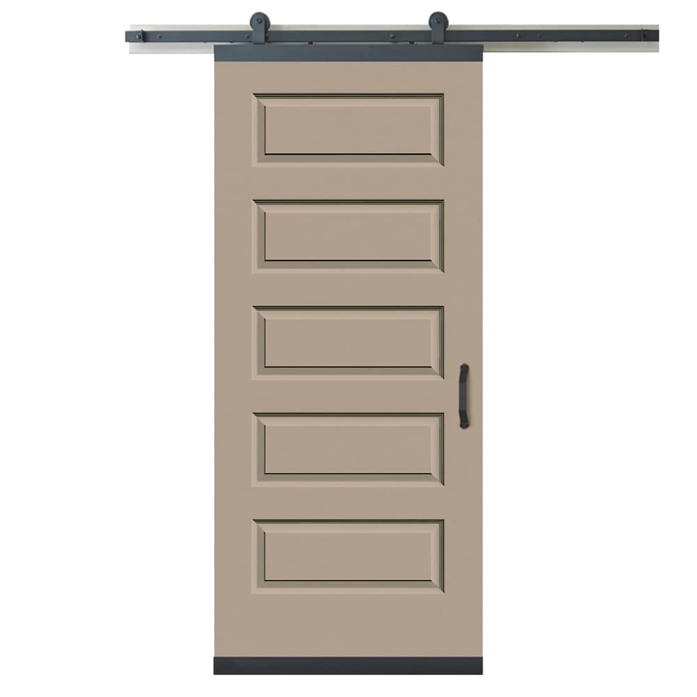 RELIABILT LO1345050 36-in x 80-in Sand Piper Equal Molded composite Hollow core Single Barn Door (Hardware Included)