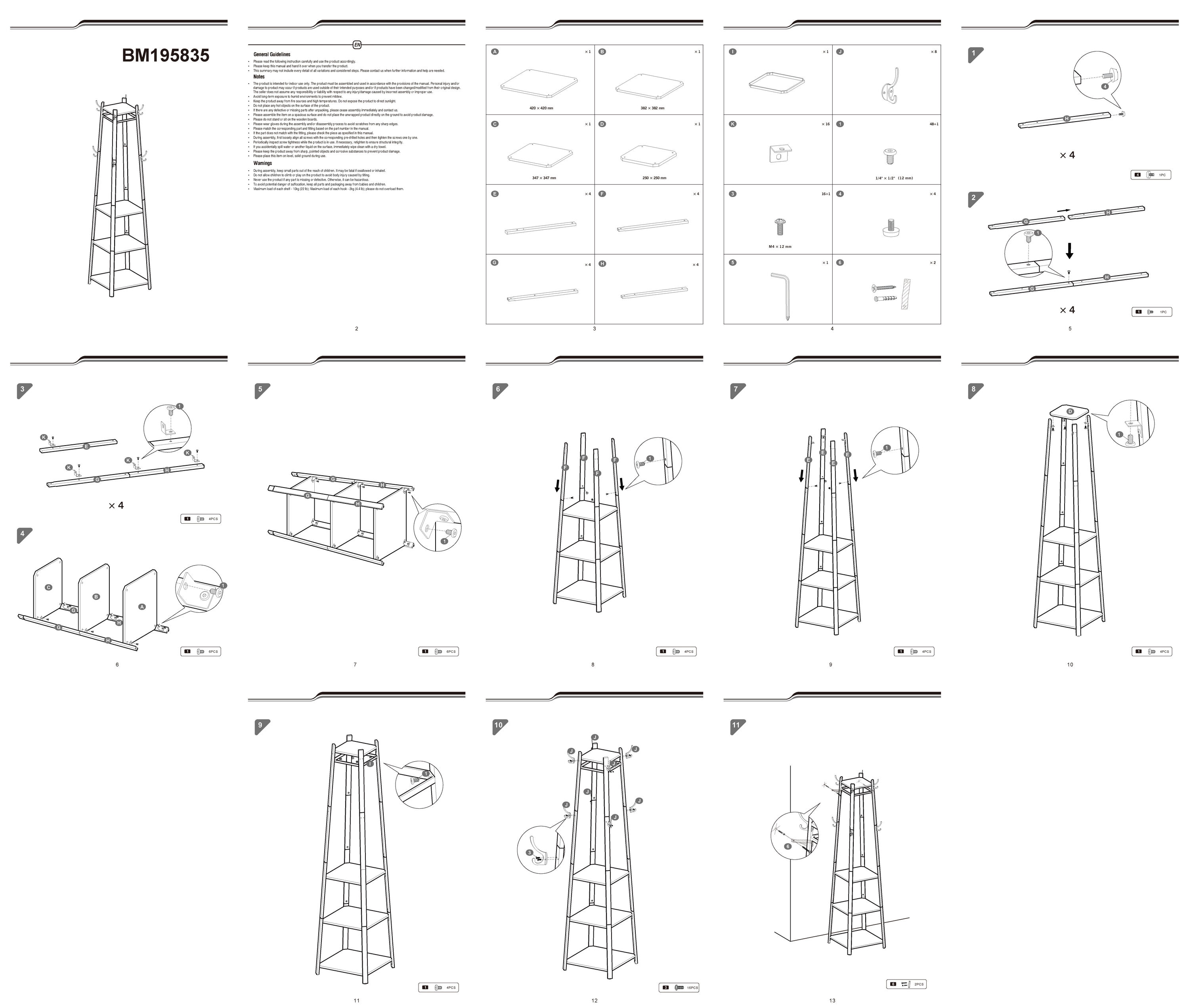 Benzara BM195835 Free-Standing-Shelving - View #9