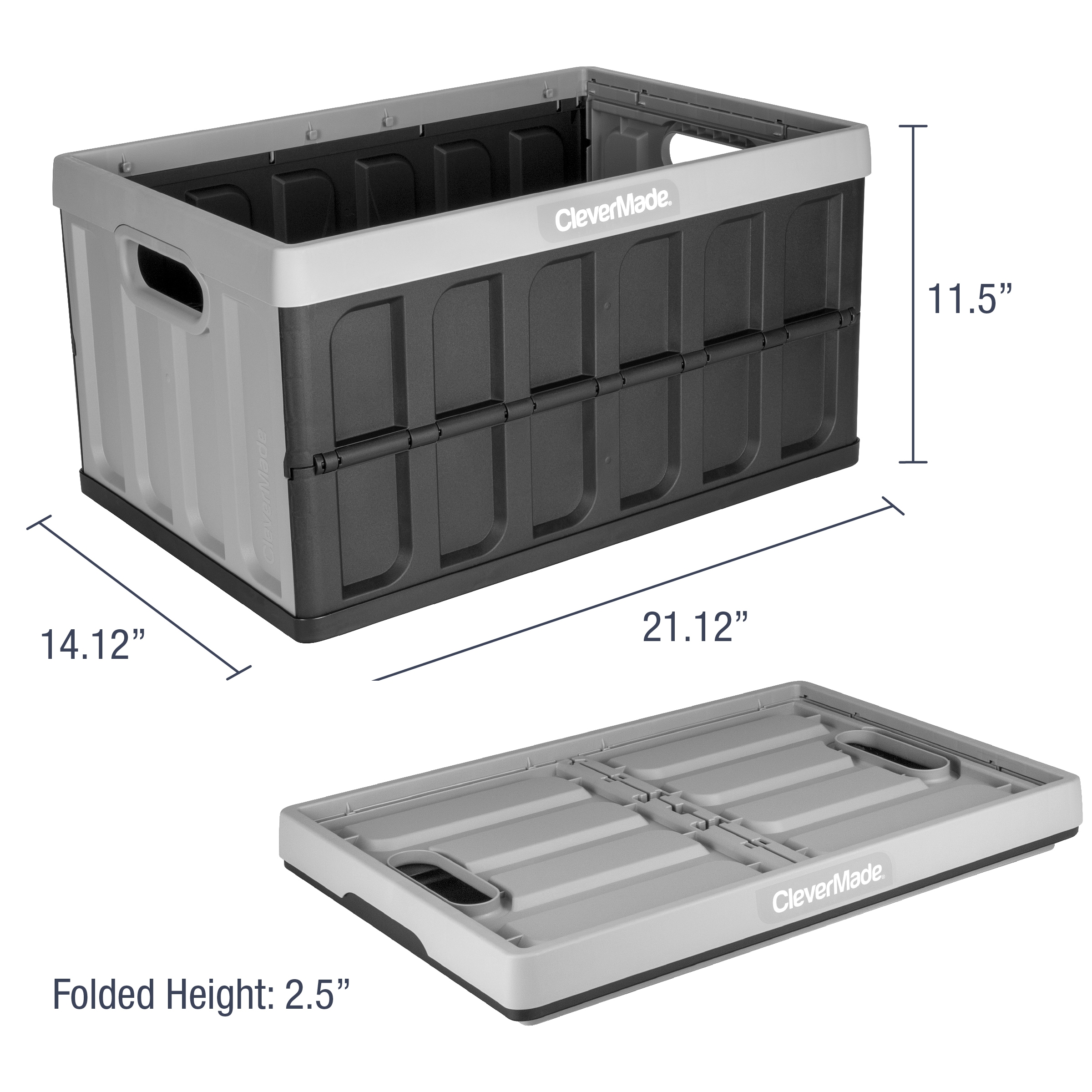 Extra Large Collapsible Storage Bins with Lids 3×19 Gallon, Pack of 3  Stackable