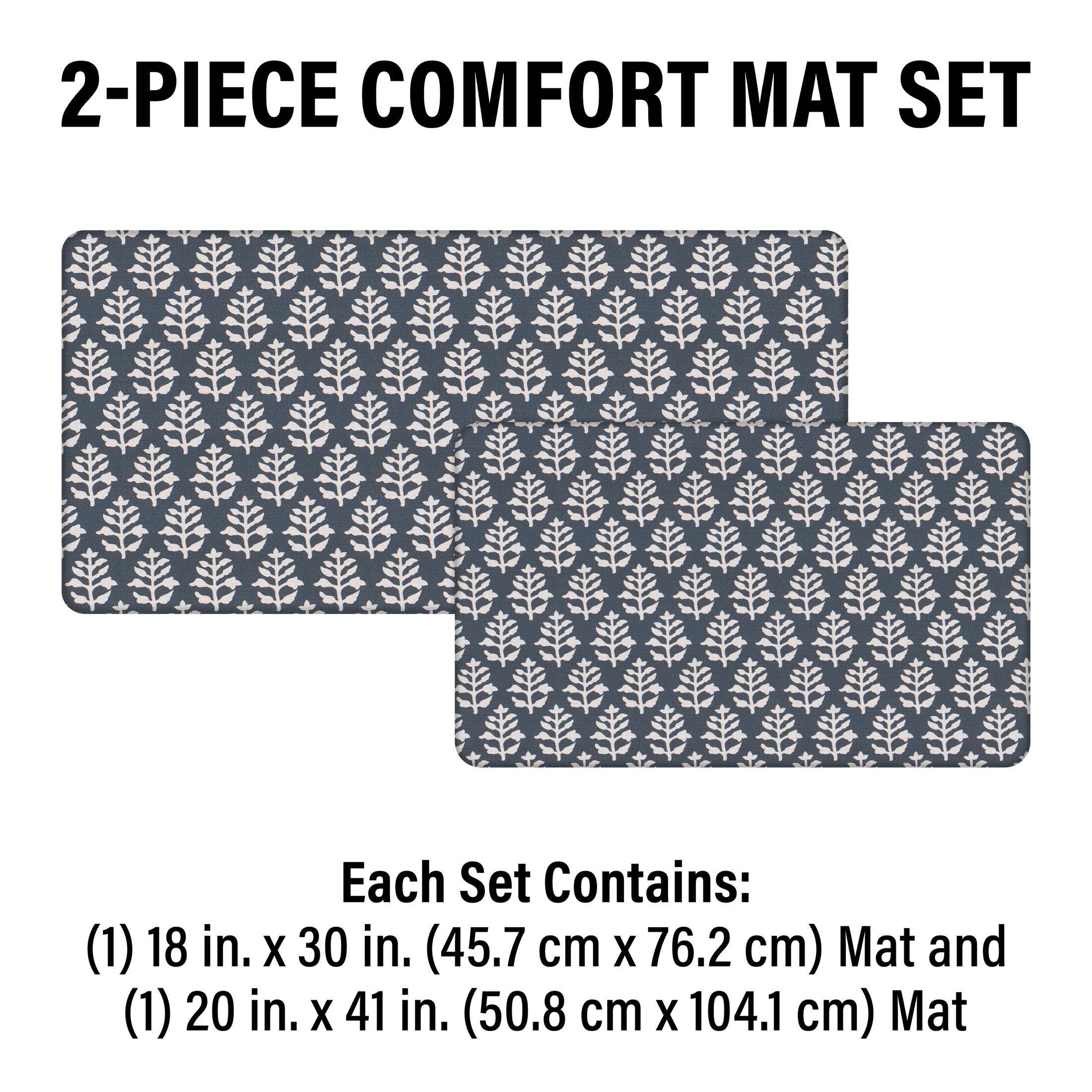 Apache Mills, Inc. 20-in x 39-in Multi Indoor Kitchen Mat