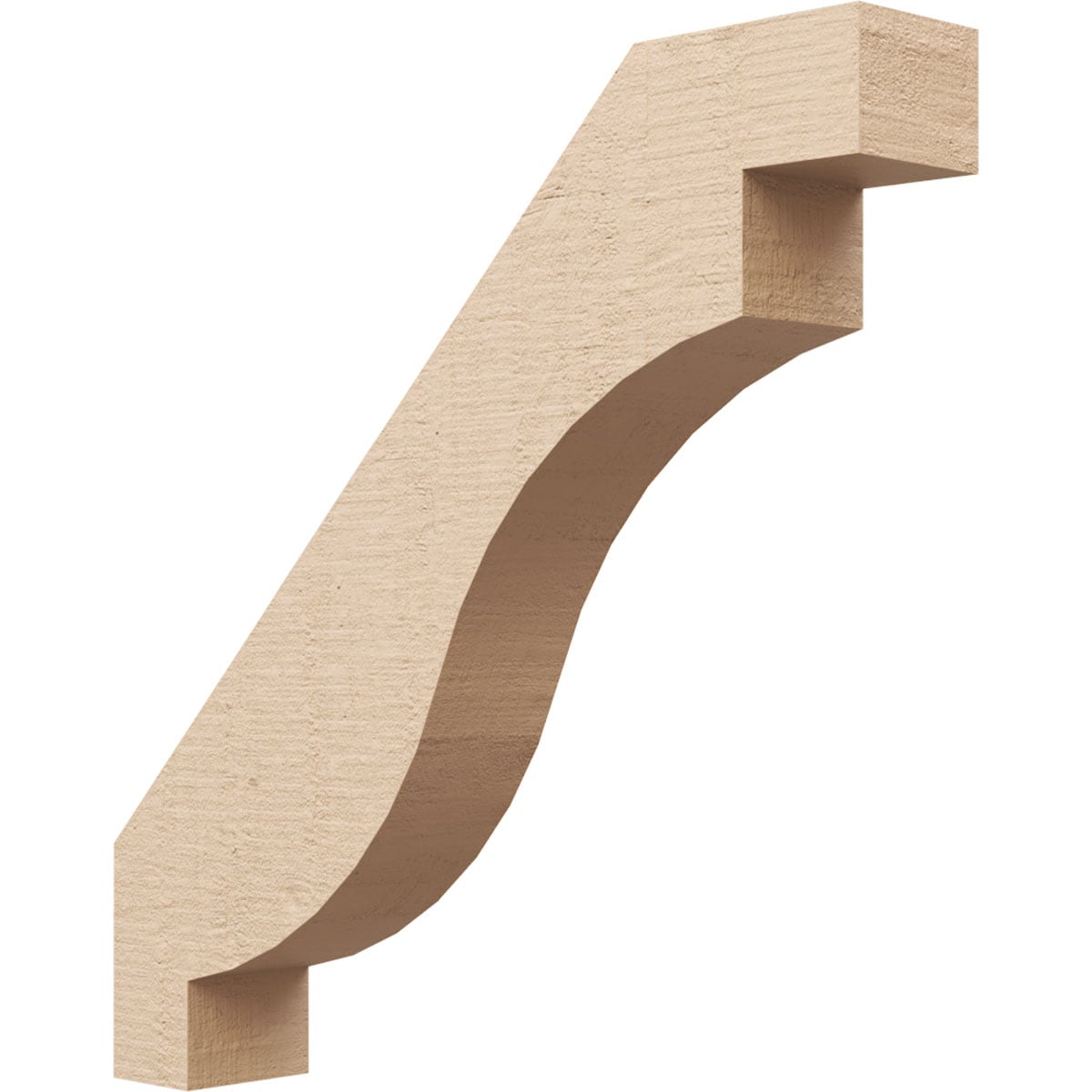Ekena Millwork BRCUR03X18X18CHGRCPR 3-in x 18-in x 18-in Primed Urethane Copenhagen Rough Cedar TimberThane Knee Brace
