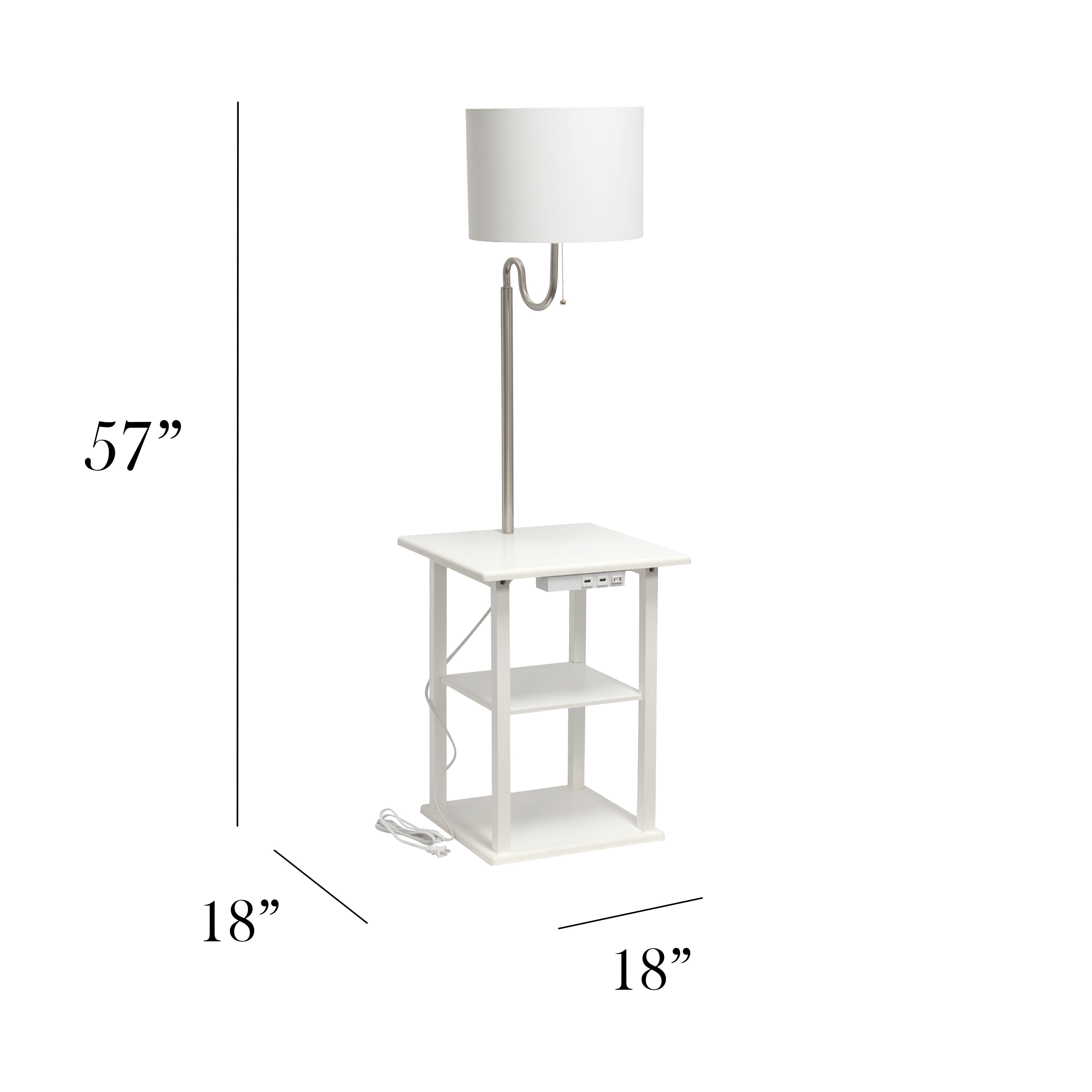 Simple Designs LF2016-WHT floorlamps - View #3