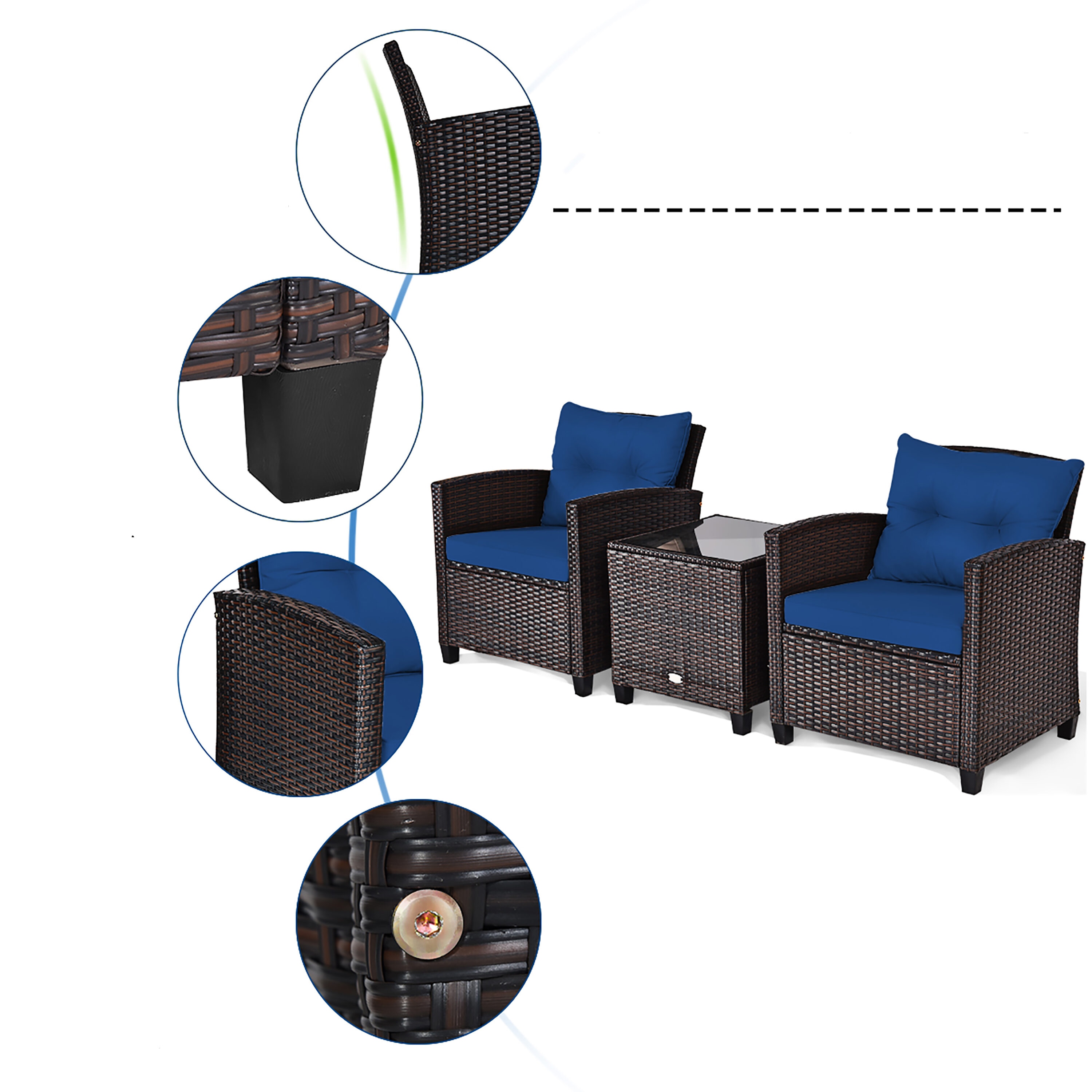 Costway HW68159NY Patio-Conversation-Sets - View #9