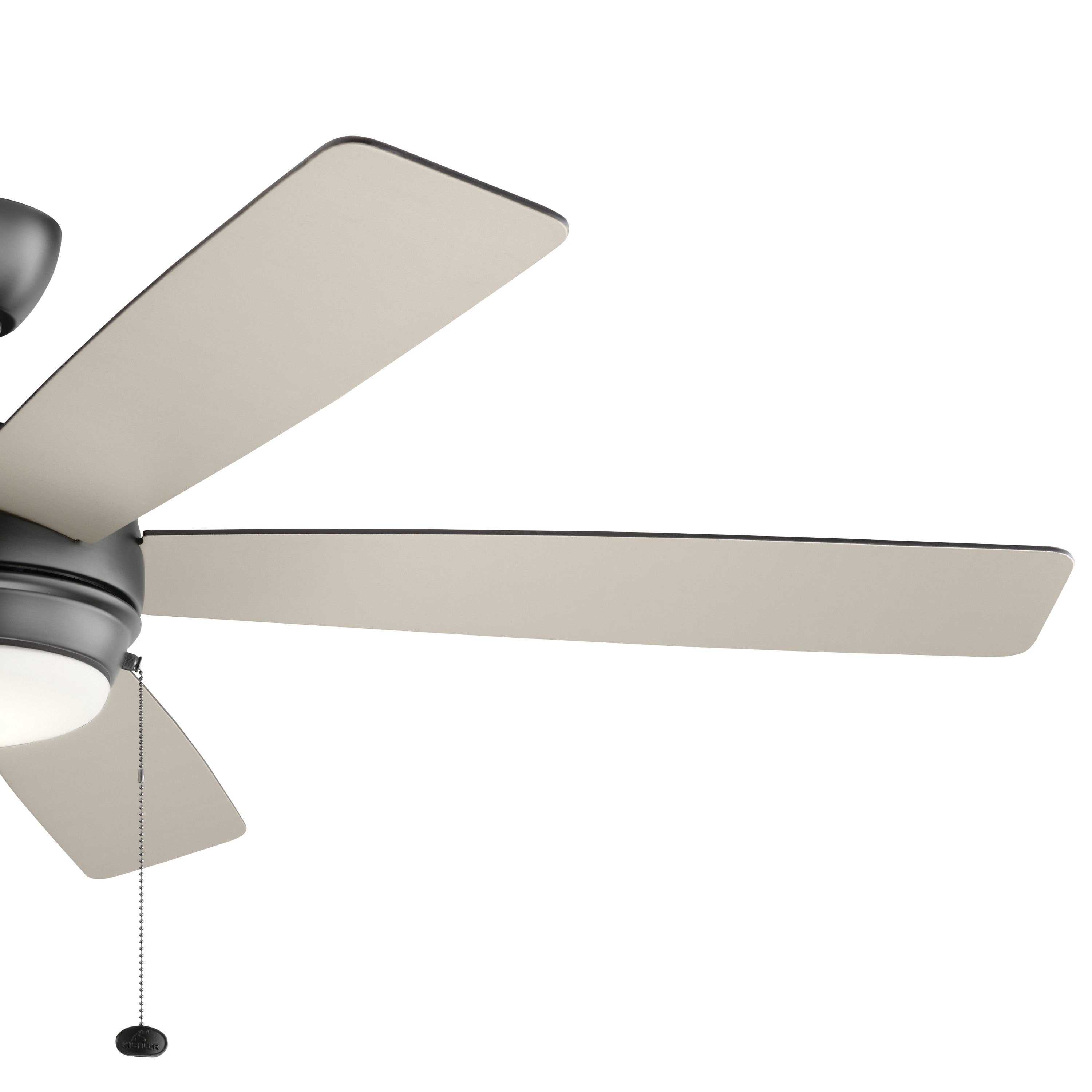 Starkk 60'' Black Steel Ceiling Fan with LED Light
