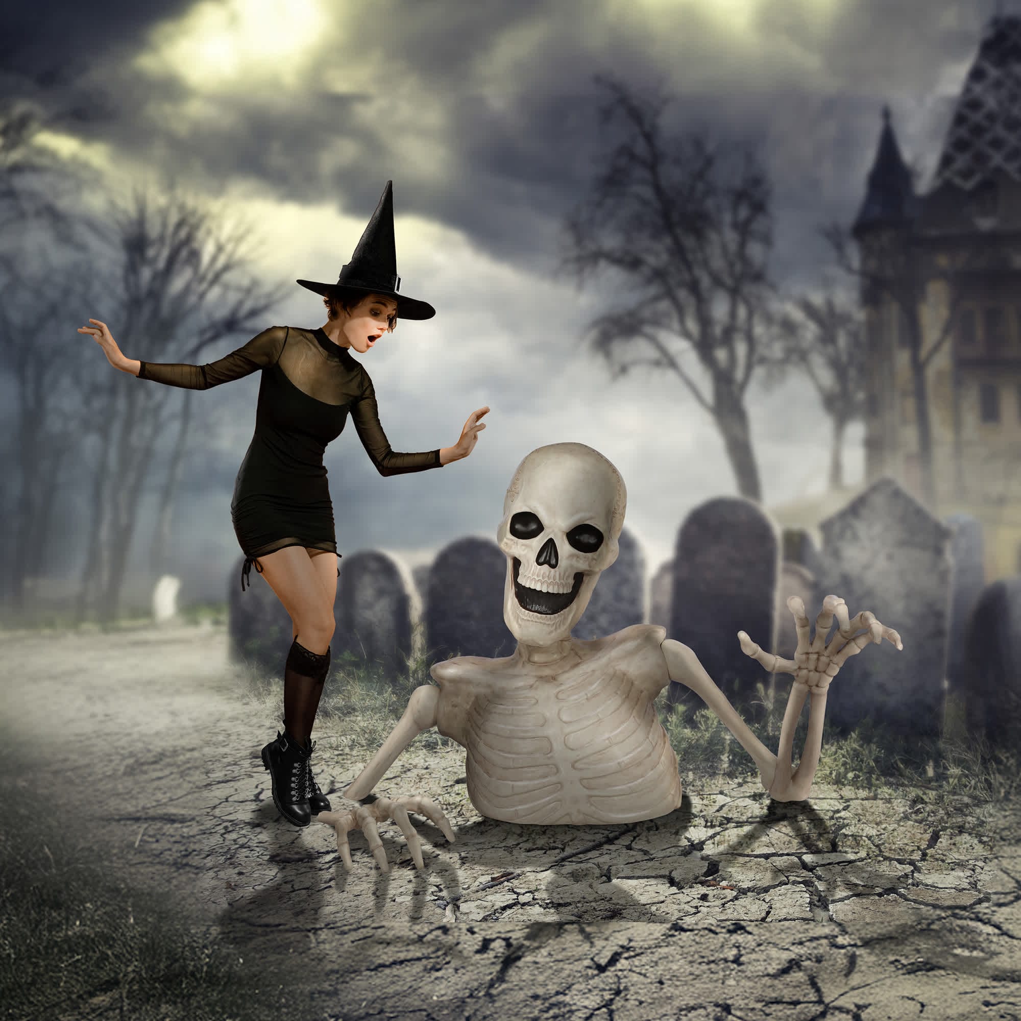 BOO BOX SZN-ANM-843-WHT Outdoor-Halloween-Decor - View #2