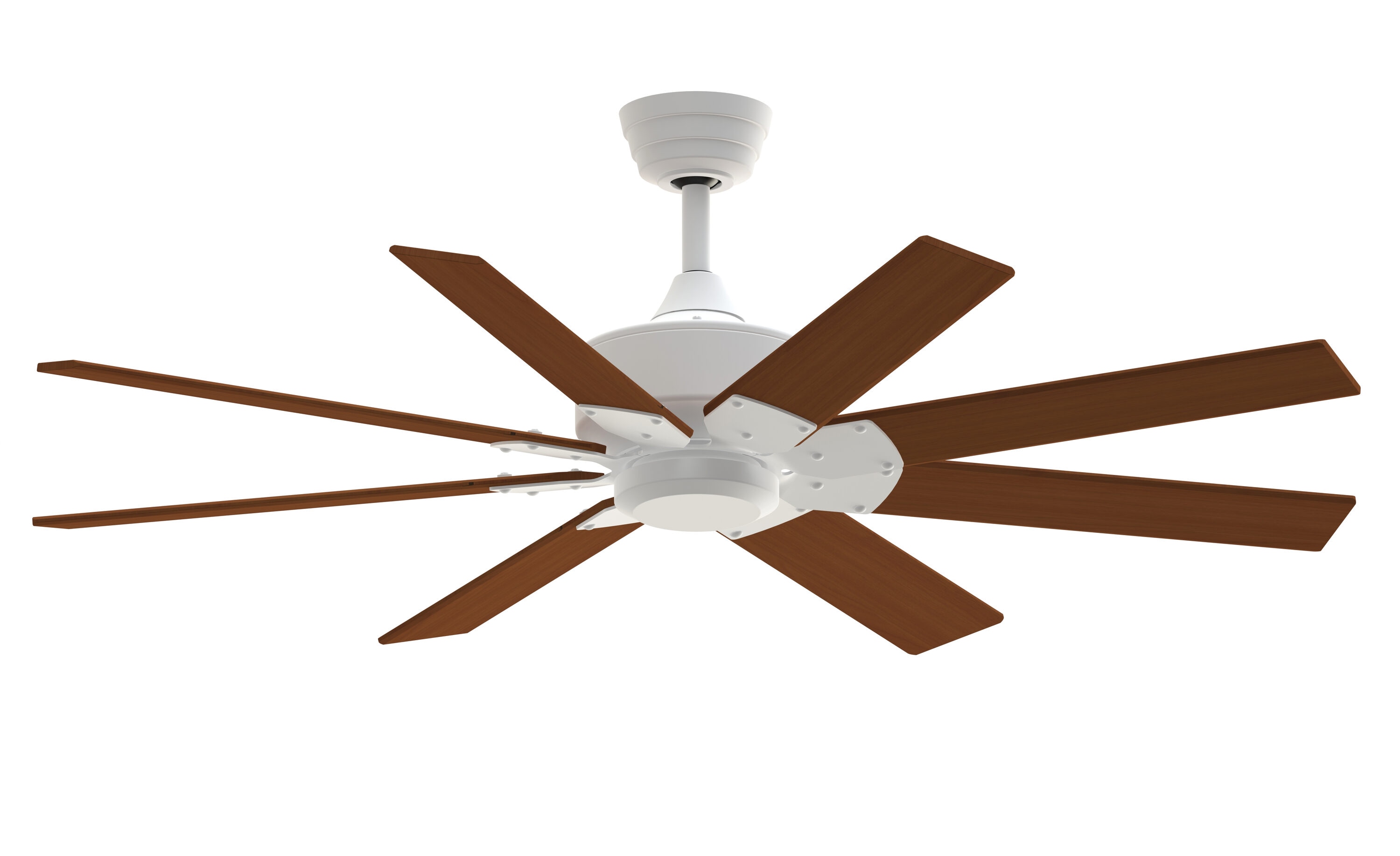 Fanimation Levon Custom 52-in Matte White with Cherry Blades Indoor/Outdoor Smart Ceiling Fan Light Kit Compatible and Remote (8-Blade) FPD7912BMW-52CY Sansujyuku sansujyuku.com