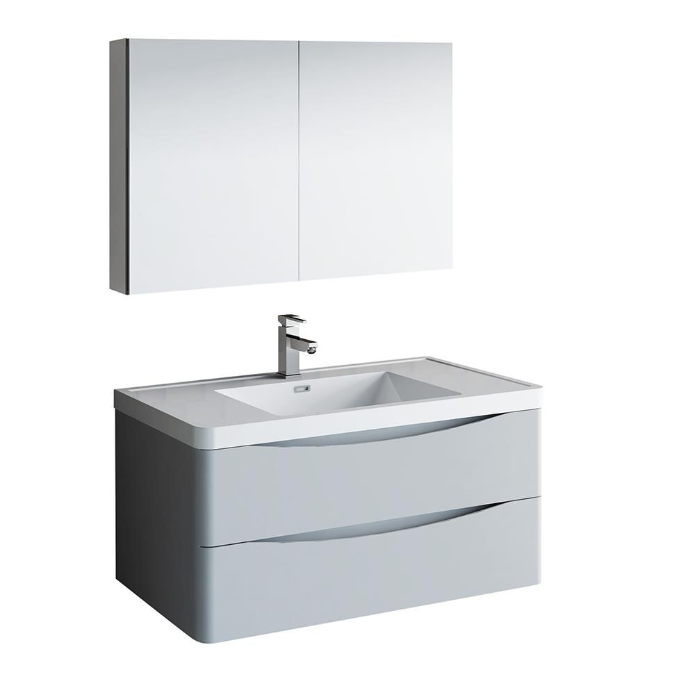Fresca FVN9040GRG Bath-Vanity-Combo - View #2