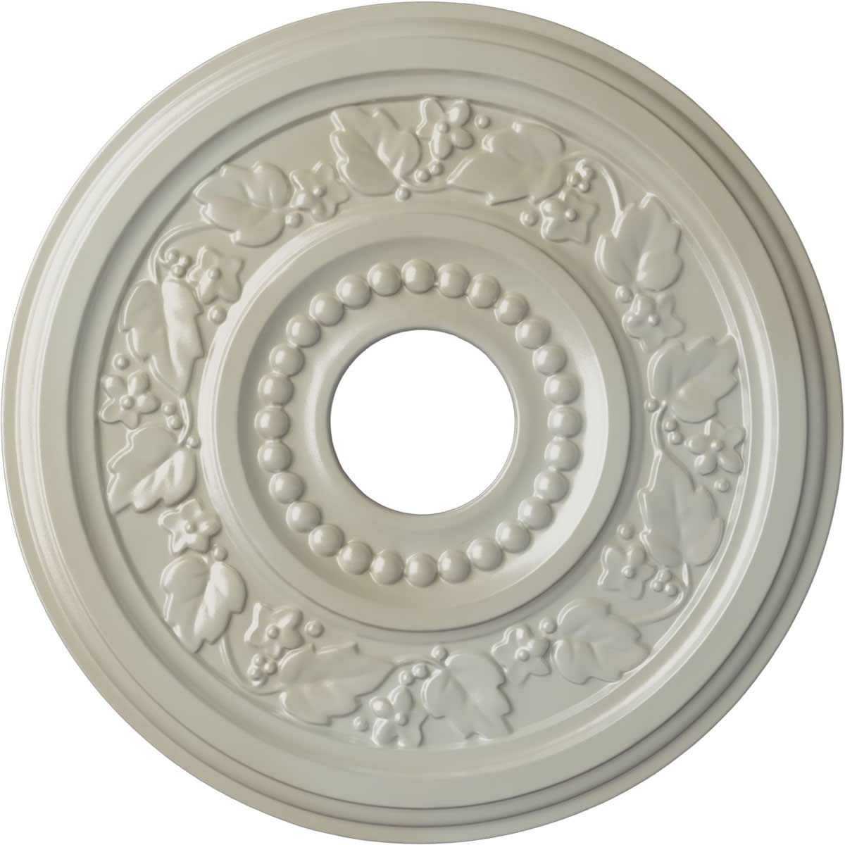Ekena Millwork CM16GNFBS Genevieve 16.125-in W x 16.125-in L Painted Flash Blue Polyurethane Whole Ceiling Medallion