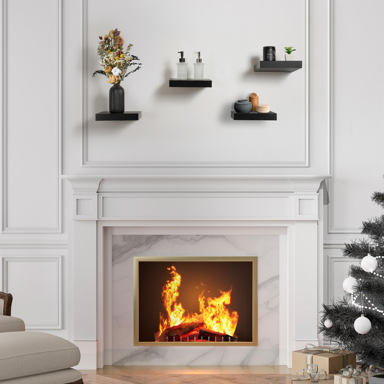SORBUS WD-TIL4-BLK Wall-Mounted-Shelving - View #5