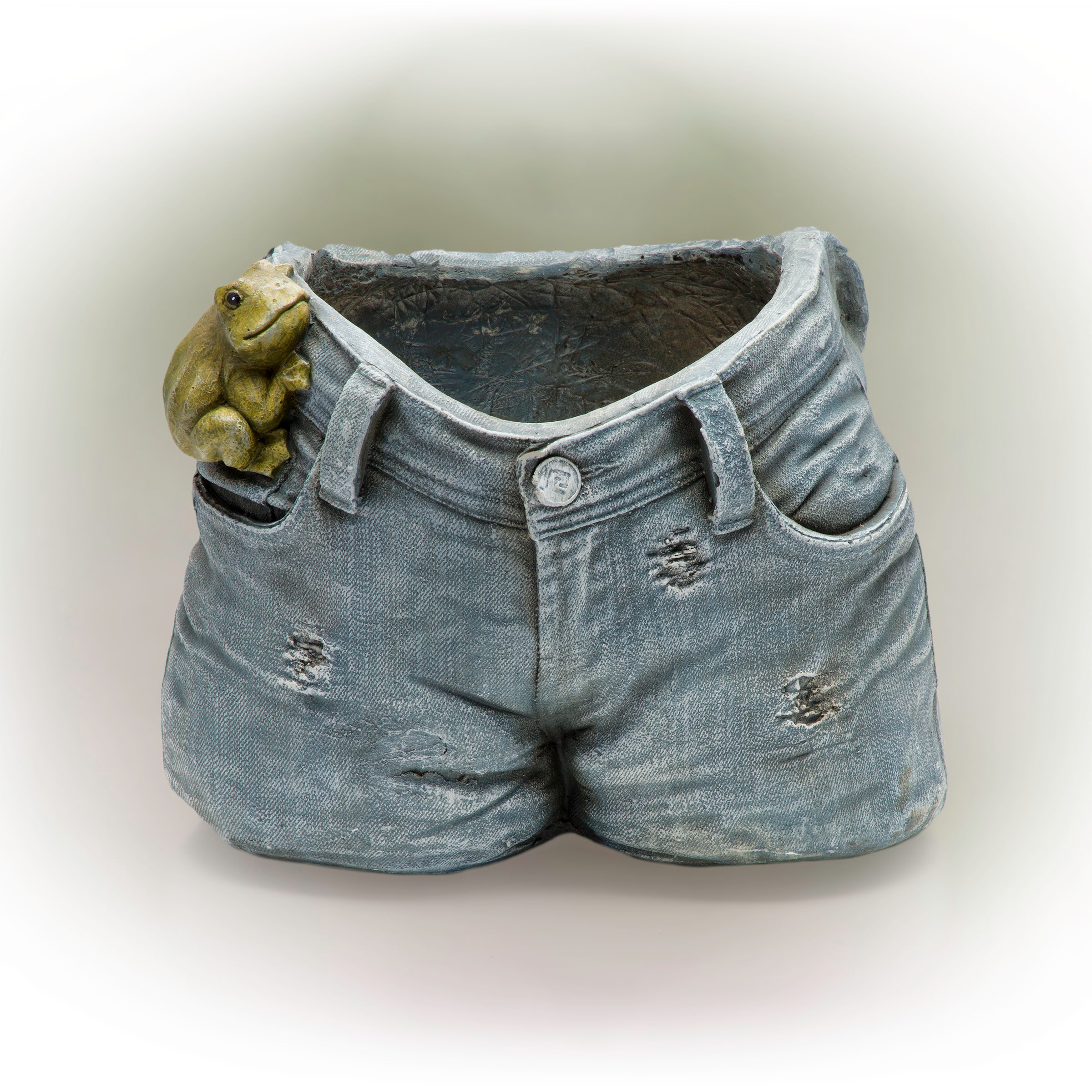 Alpine Corporation WIV104 14.0-in W Small Blue Mixed/Composite Contemporary/Modern Indoor/Outdoor Planter