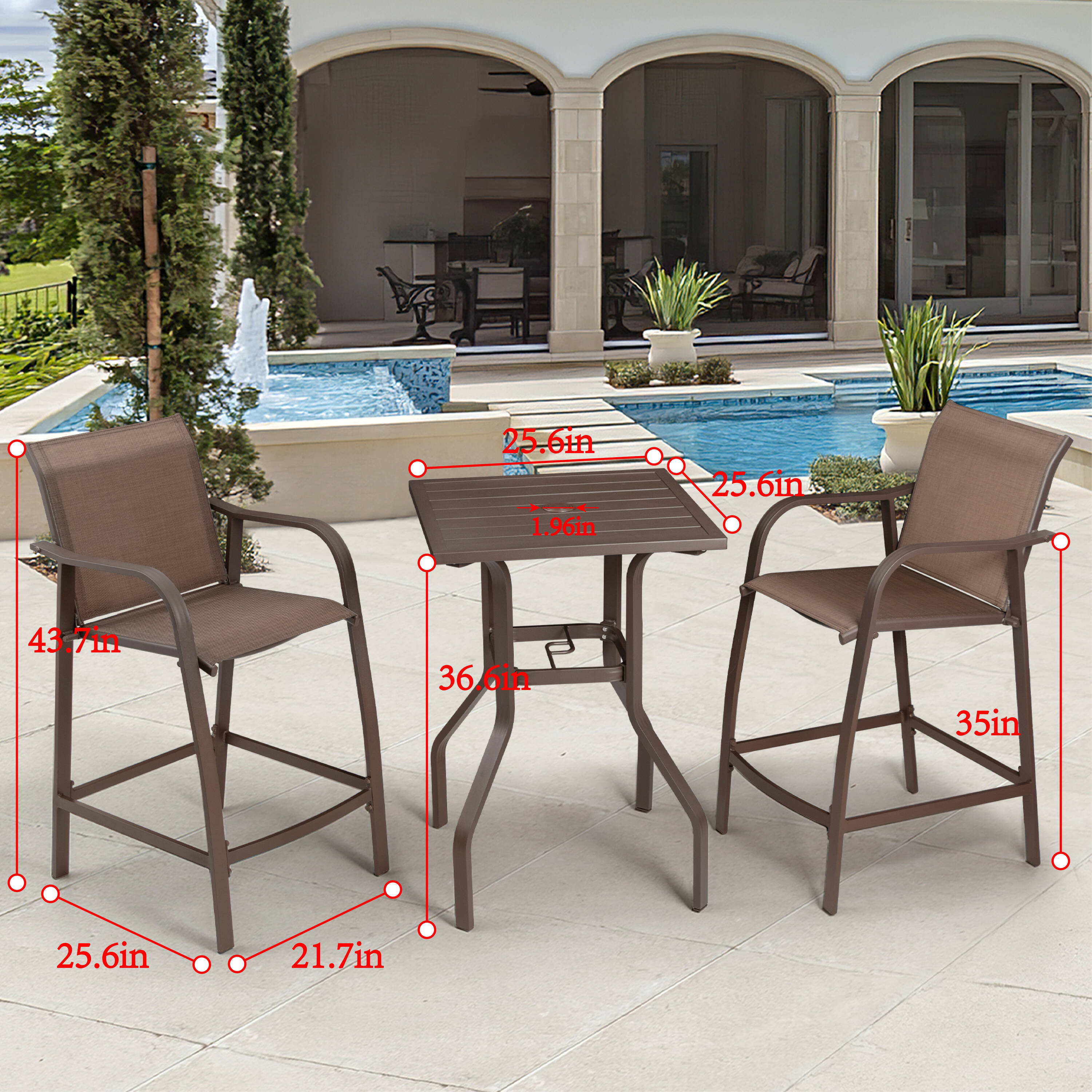 Crestlive Products CL-ST009BRN-3 Patio-Conversation-Sets - View #3