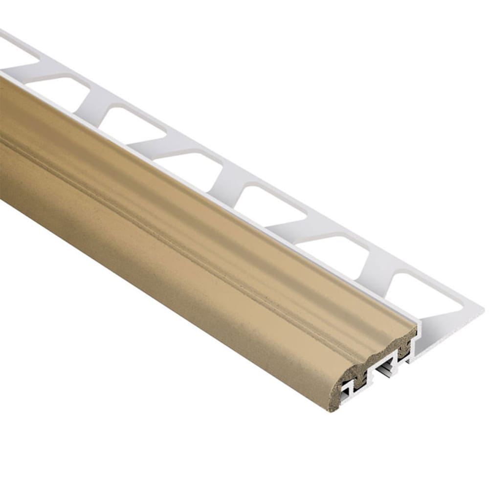 Schluter Systems HB8S/150 Trep-S 0.313-in W x 59-in L Light beige Aluminum Stair nose Tile Edge Trim