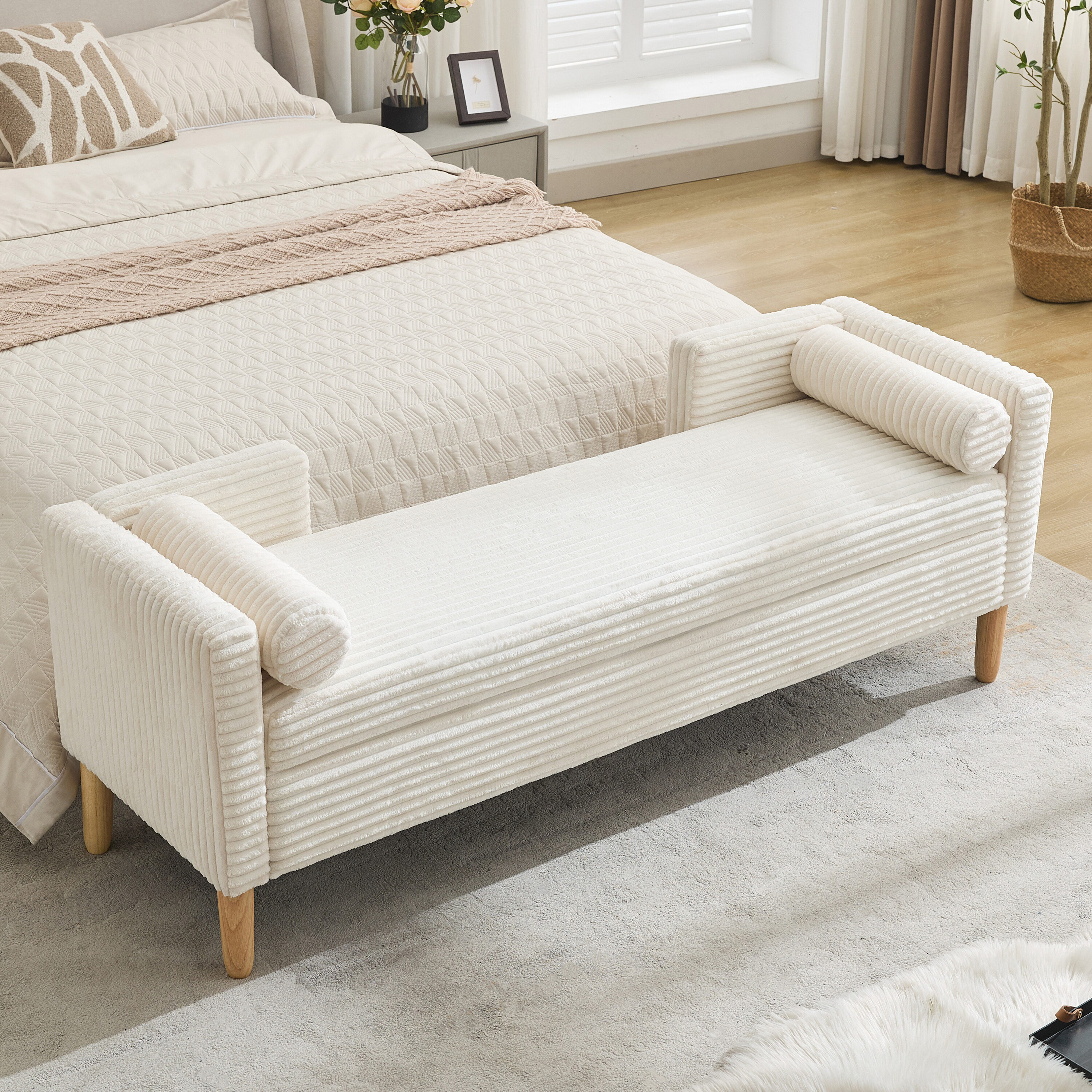 Hrinhom HC-S4112-IVORY bench - View #2