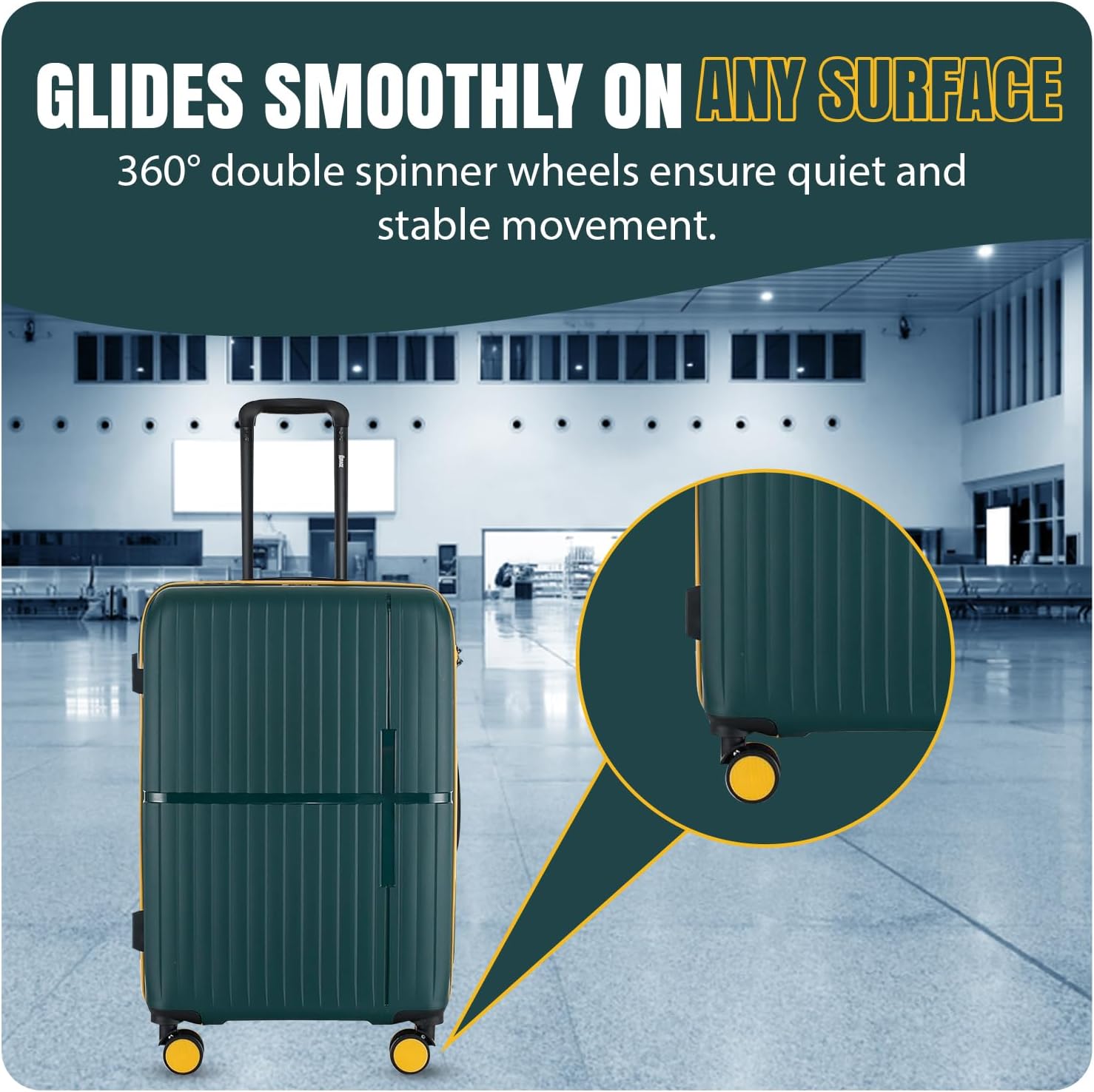 Mirage Luggage Gala 3 Piece Lightweight Expandable Polypropylene Hard ...