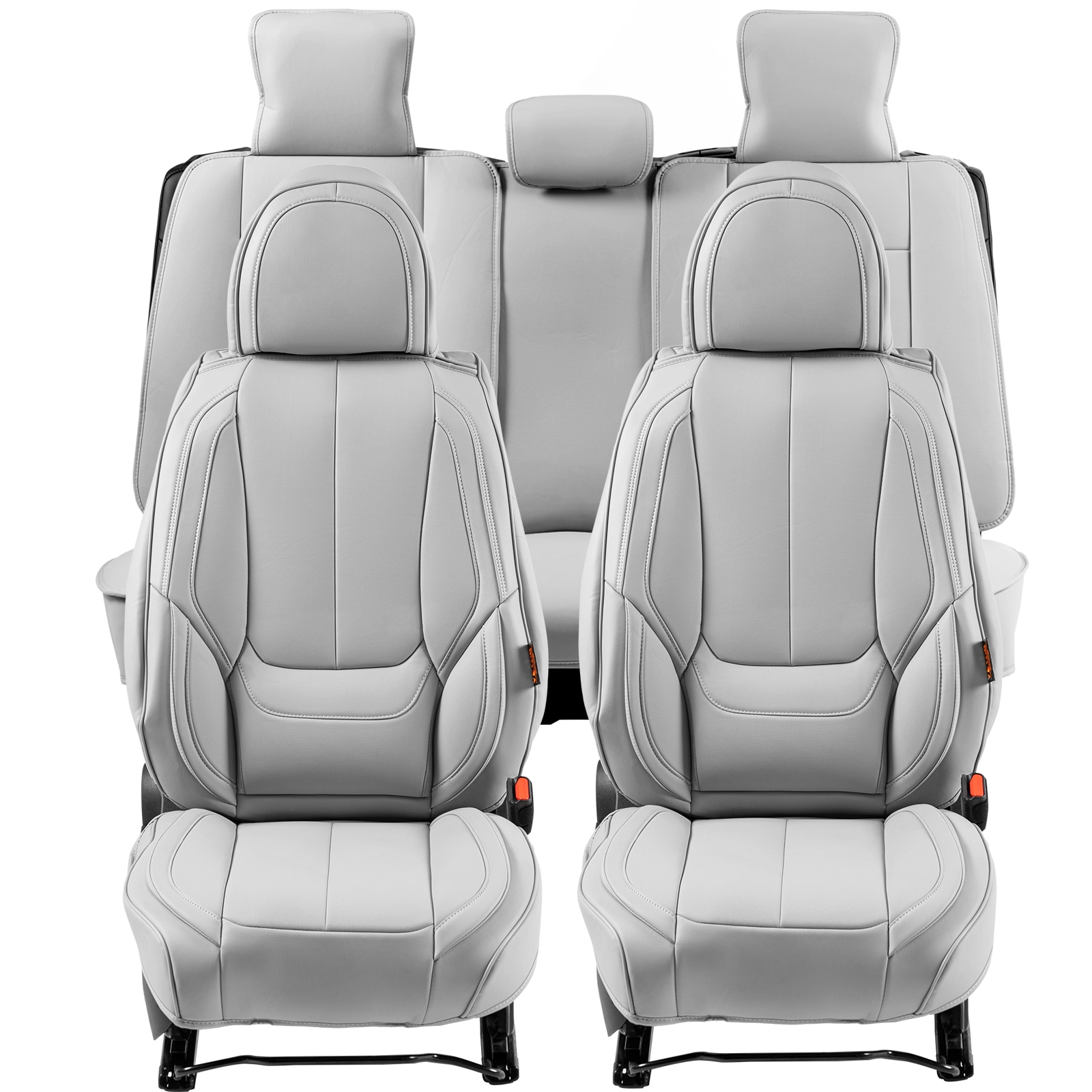 SKYSHALO ZTHSPGTDSTYXWCVVIV0 Seat Covers, Universal Car Seat Covers Full Set Seats, Front and Rear Seat, 13Pcs Faux Leather Seat Cover, Full Enclosed Design, Detachable Headrest and Airbag Compatible, For Most Car Suv Truck