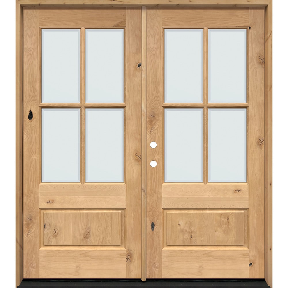 wooden double front door