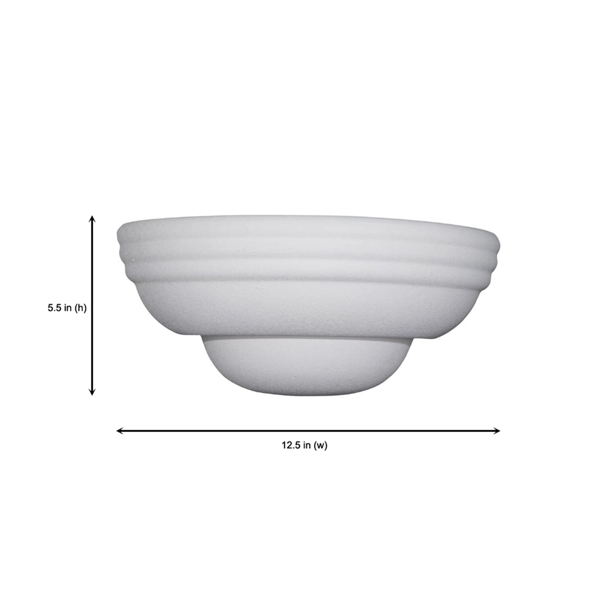 Sleek White Ceramic 12.5" Wall Sconce with Frosted Shade