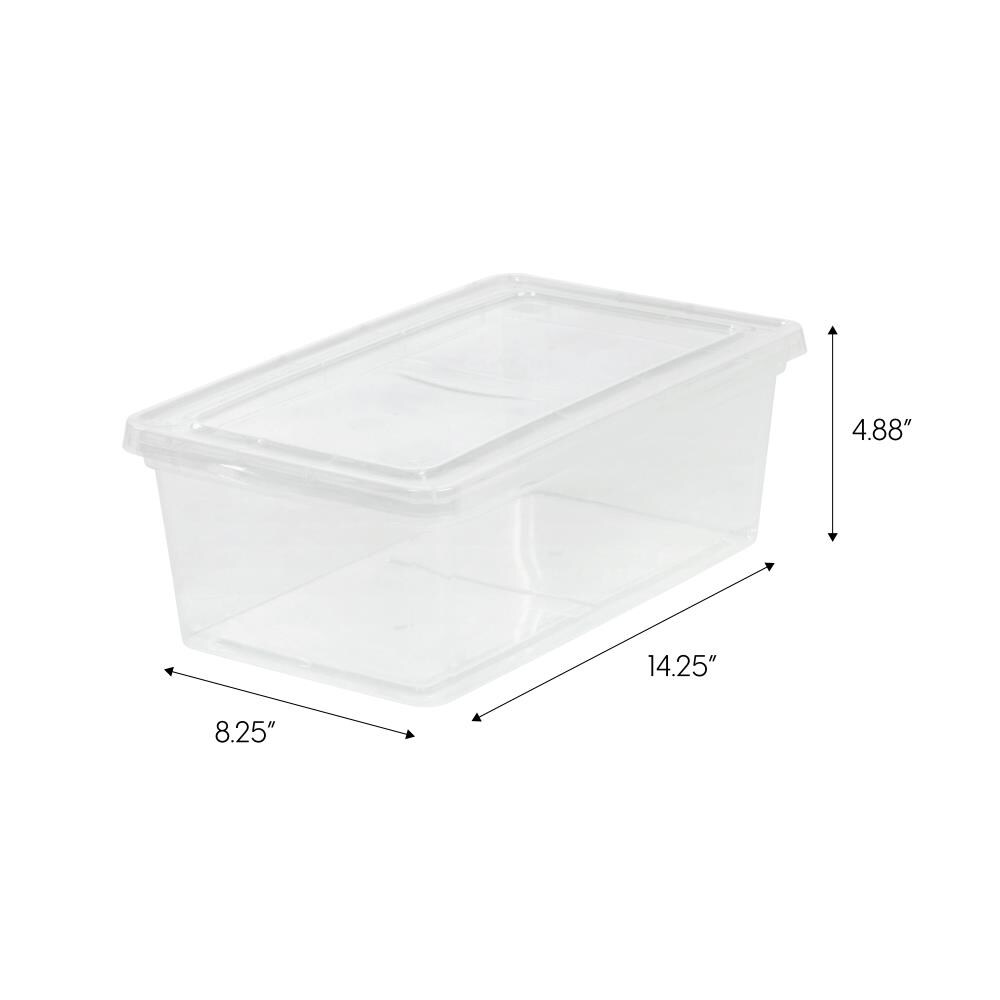 Iris 18-pack Small 1.5-gallons (6-quart) Clear Tote With Standard Snap 