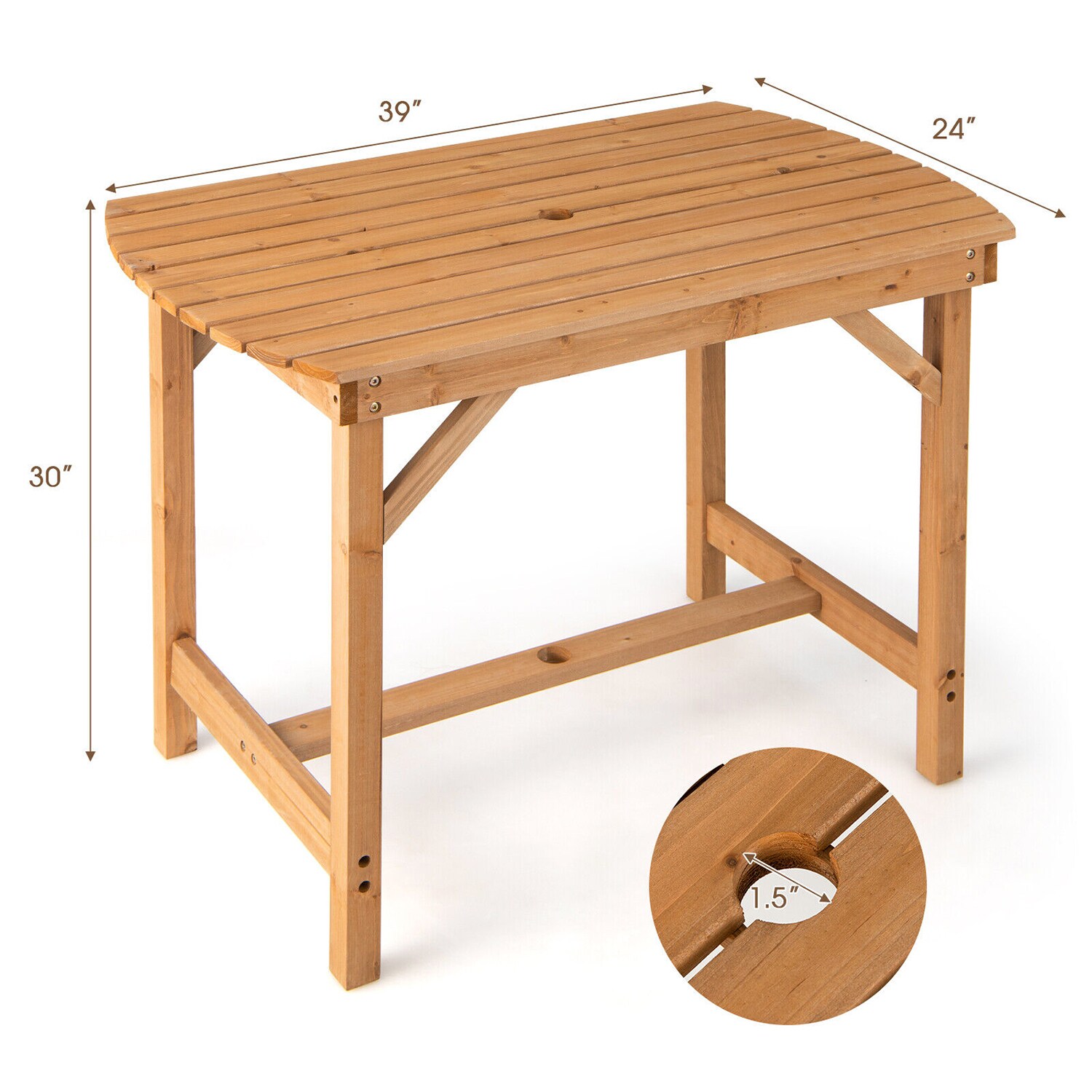 WELLFOR TDG10923BN Patio-Tables - View #9