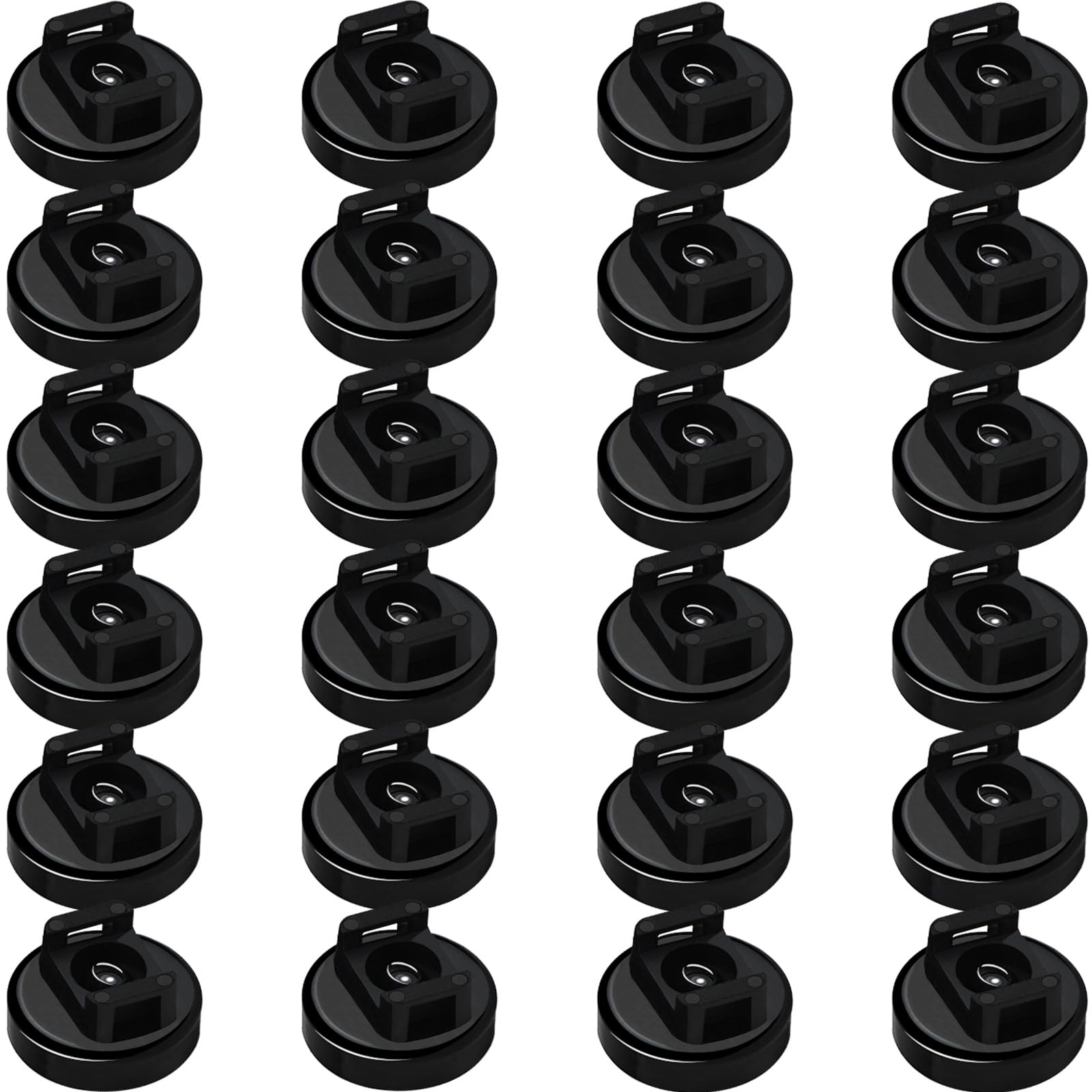 CYIKE  Magnet Zip Tie Mount Strong Magnetic Cable Holder Wire Clips for Home Office Marine Electrical Wiring Black 24 Piece