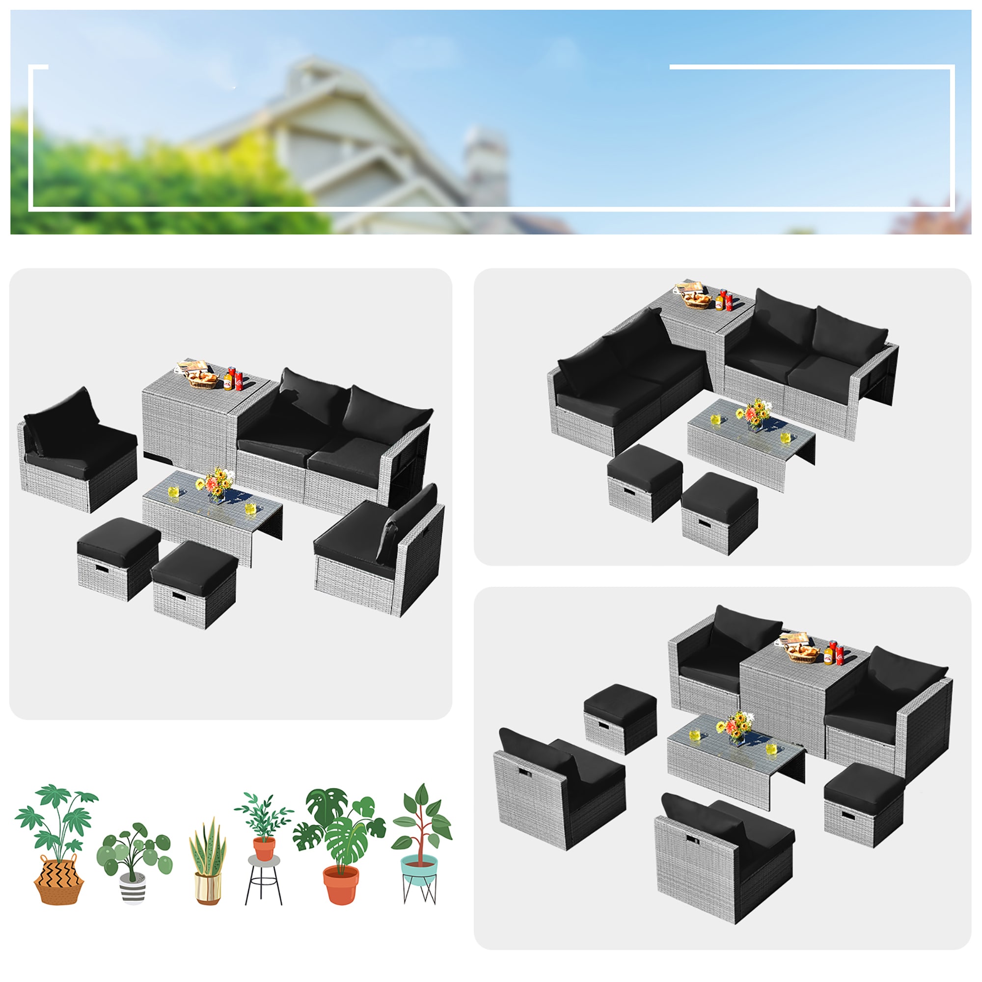 Costway HW68604DK+ Patio-Conversation-Sets - View #7