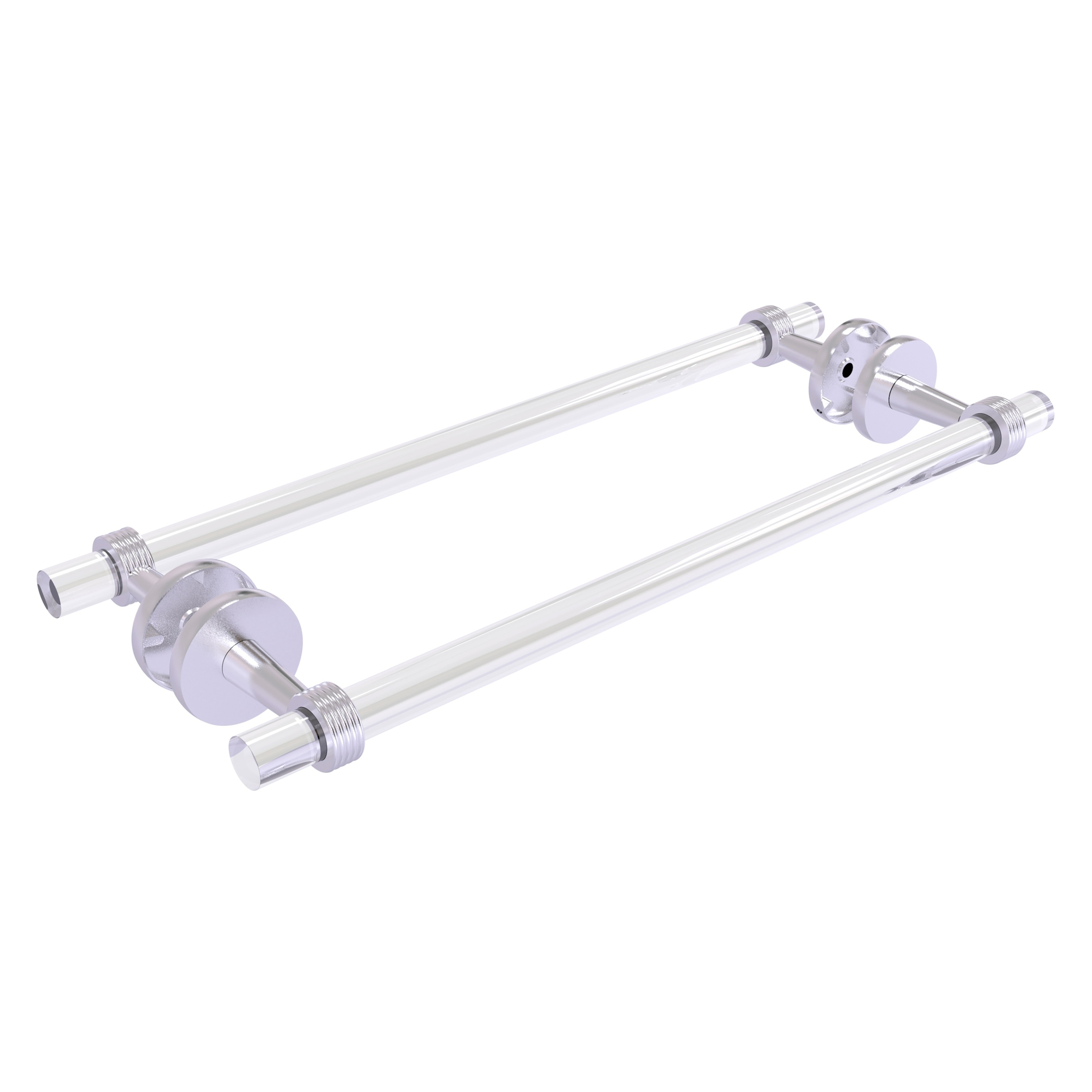 Allied Brass CV-41G-BB-18-SCH Clearview 18-in double Satin Chrome Wall mount Double Towel Bar