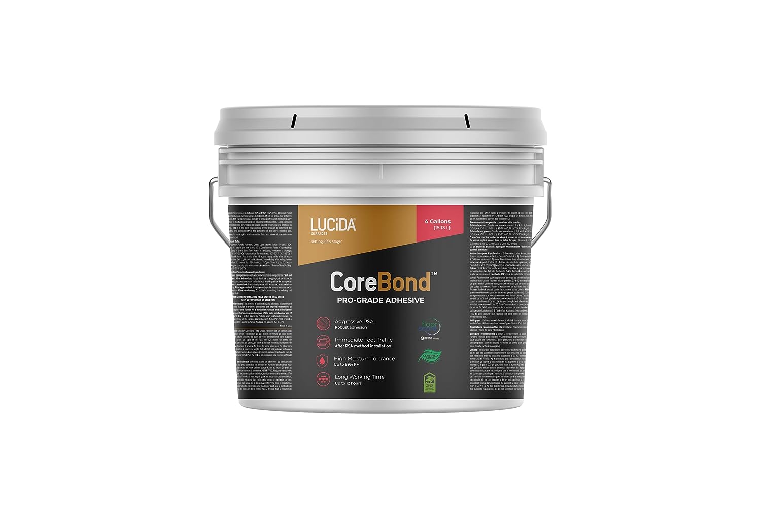 Lucida USA GLUE-4GL CoreBond Vinyl tile and plank Flooring Adhesive ( 4 - Gallons )