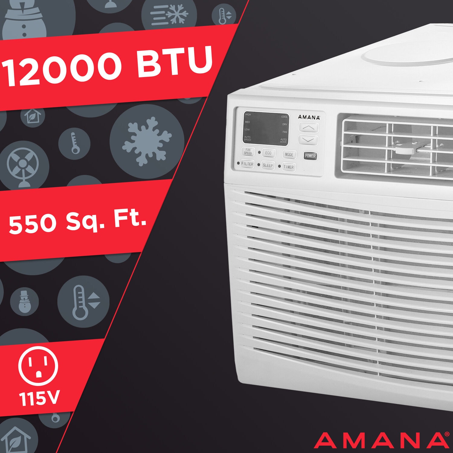 Amana AMAP121CW Window-Air-Conditioners - View #2