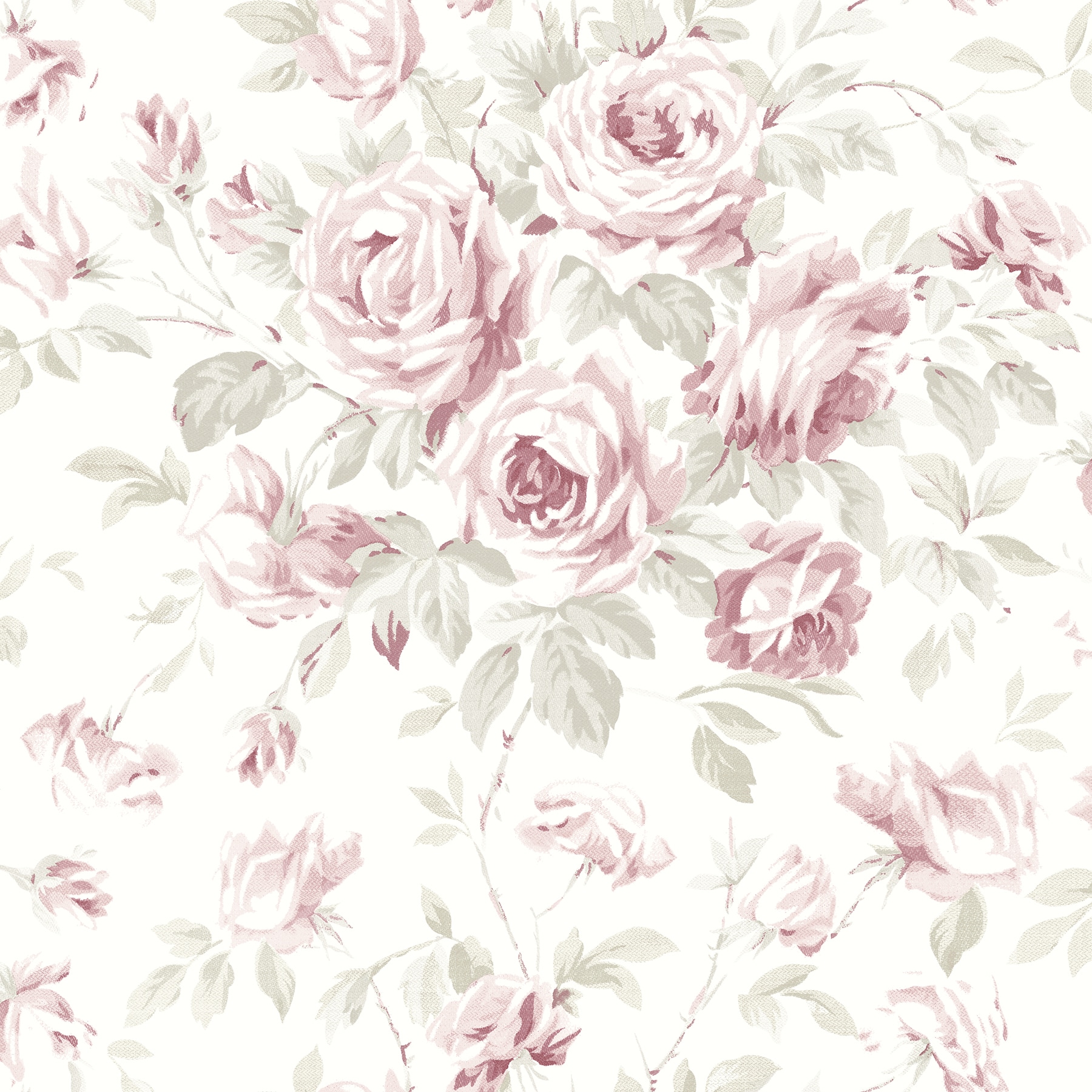 Chesapeake 4072-70024 Delphine 56.4-Sq. Feet Pink Non-woven Floral Prepasted Water Activated Paste Wallpaper