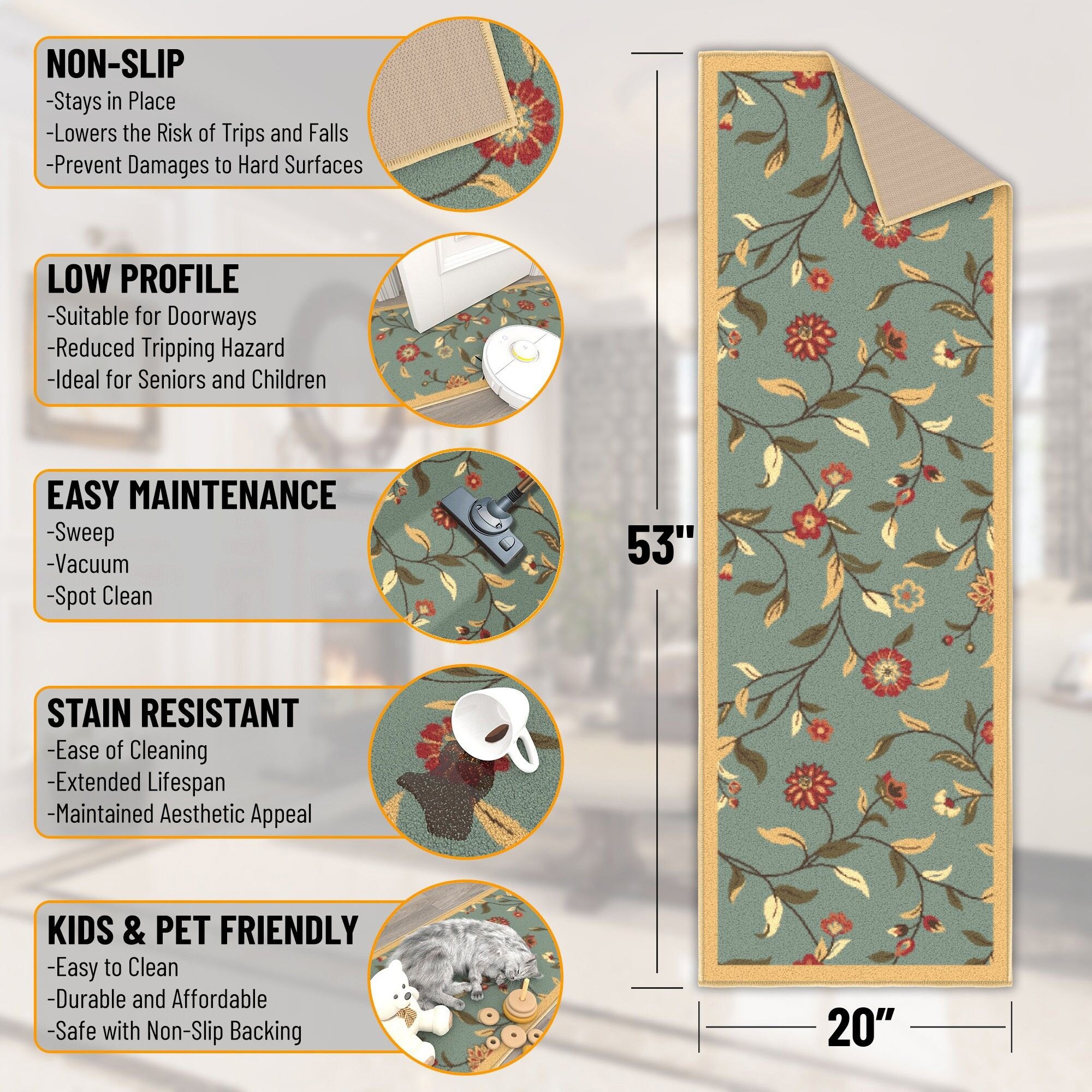 Ottomanson CLS3095-20X59 rugs - View #3