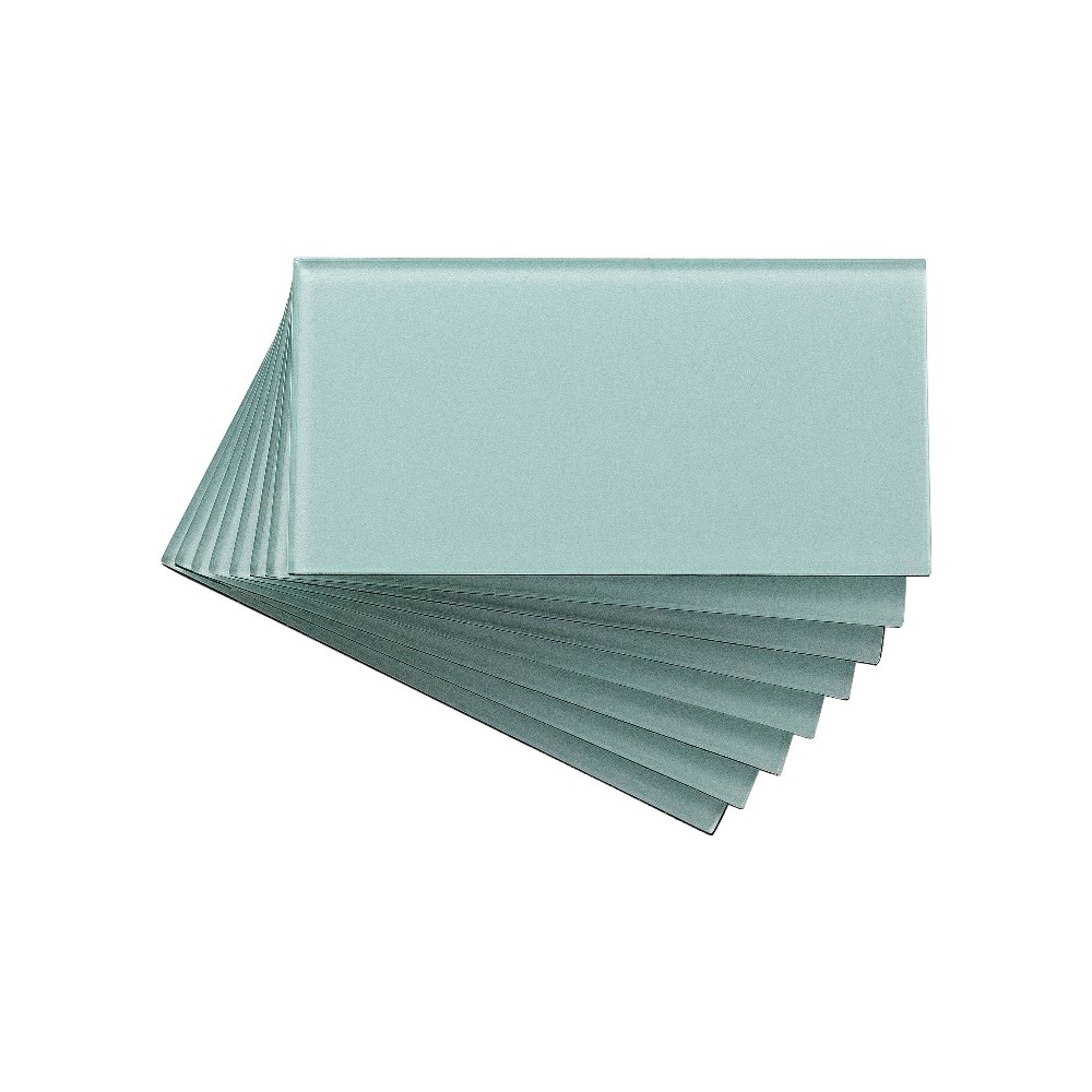 Aspect Glass A50-64 3-in x 6-in Morning Dew Backsplash Panels